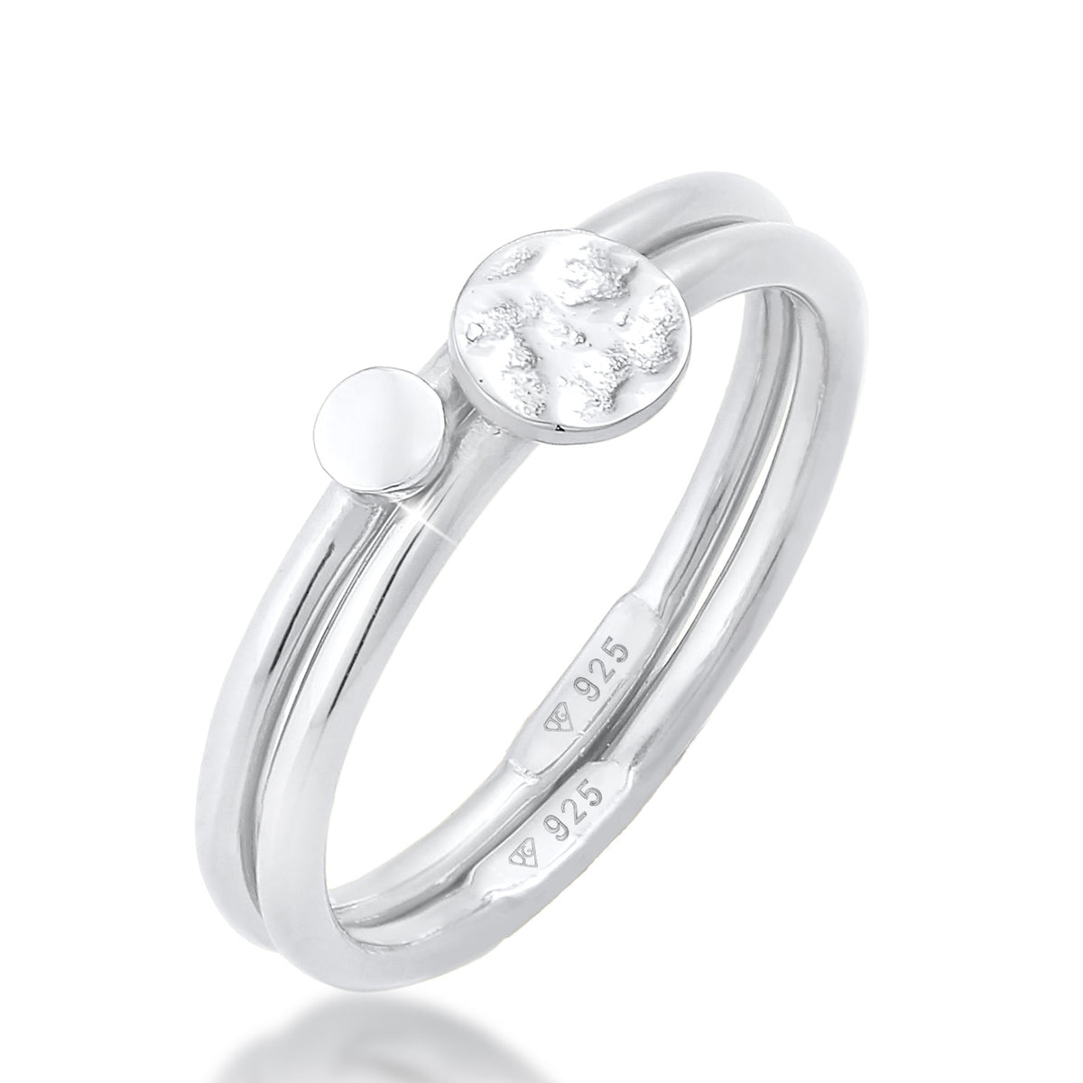 Silber - Elli | Ringset Kreis | 925er Sterling Silber