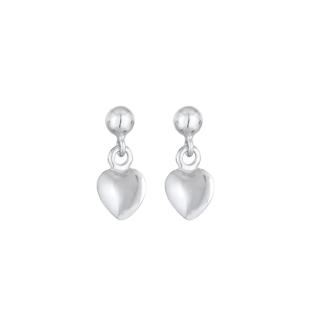 Silber - Elli | Ohrstecker Herz | 925er Sterling Silber