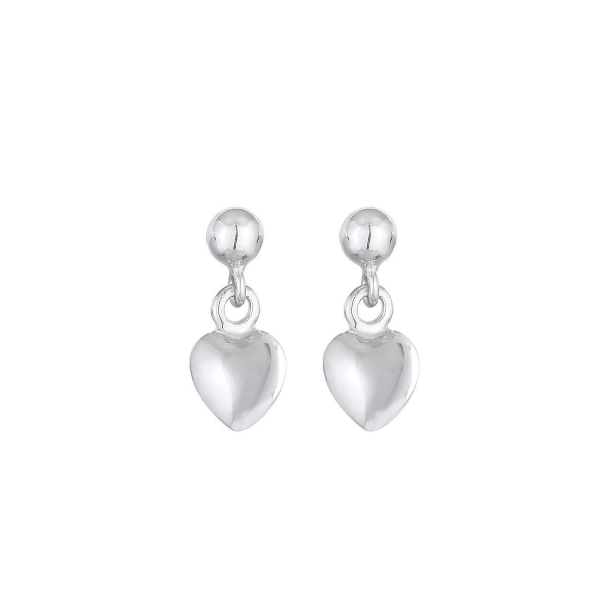 Silber - Elli | Ohrstecker Herz | 925er Sterling Silber
