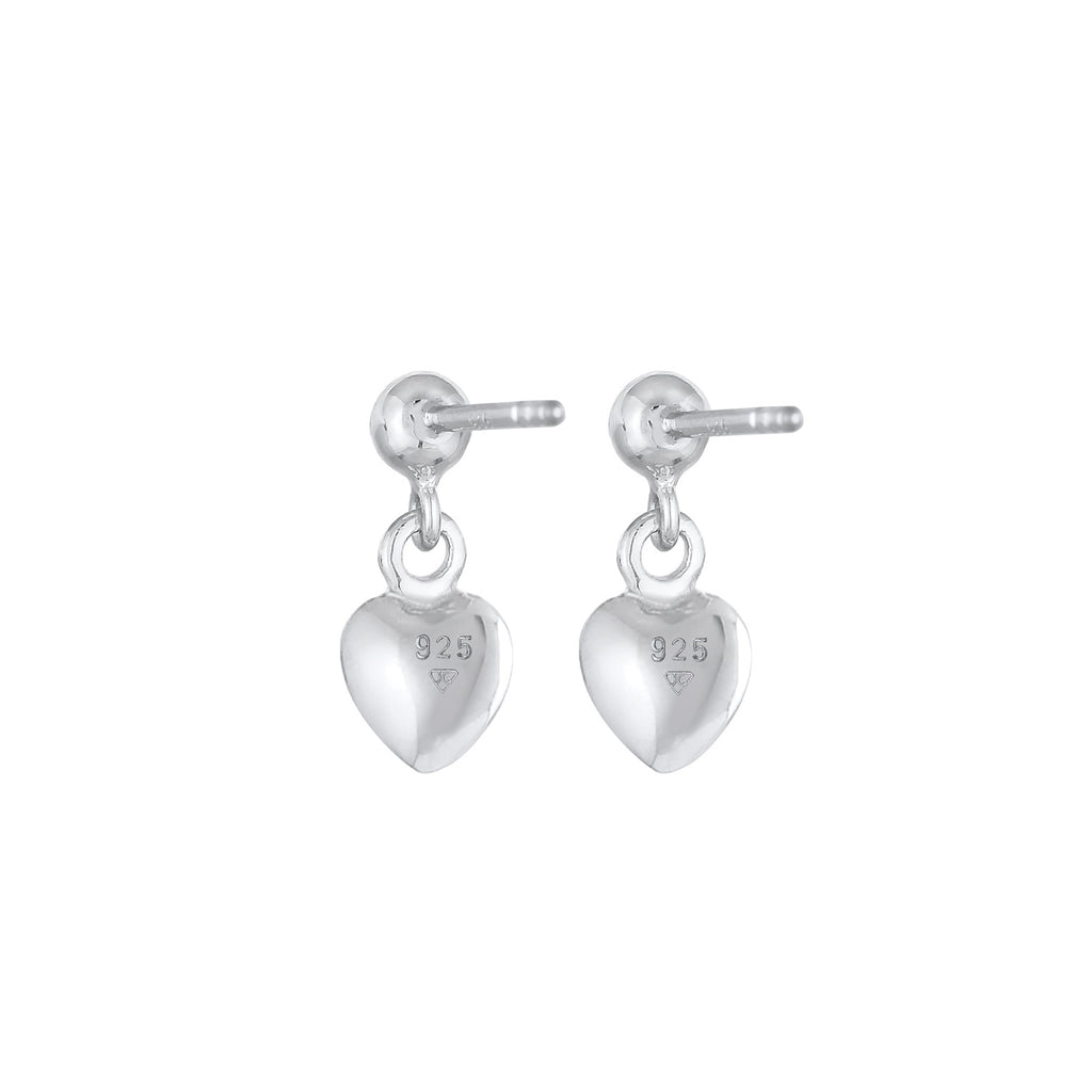 Silber - Elli | Ohrstecker Herz | 925er Sterling Silber