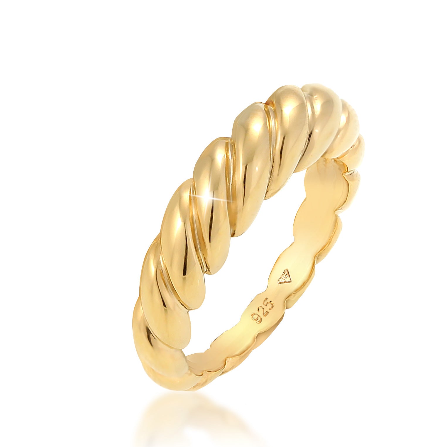 Gold - Elli | Ring Twisted | 925 Sterling Silber vergoldet