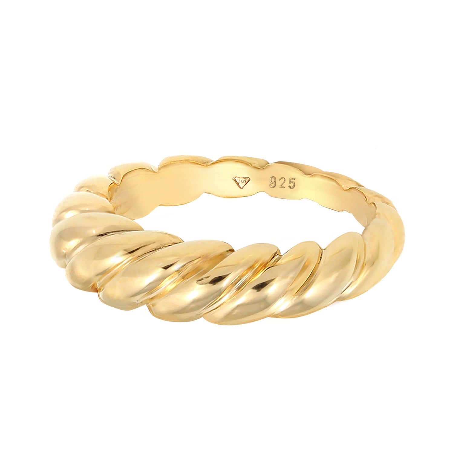 Gold - Elli | Ring Twisted | 925 Sterling Silber vergoldet