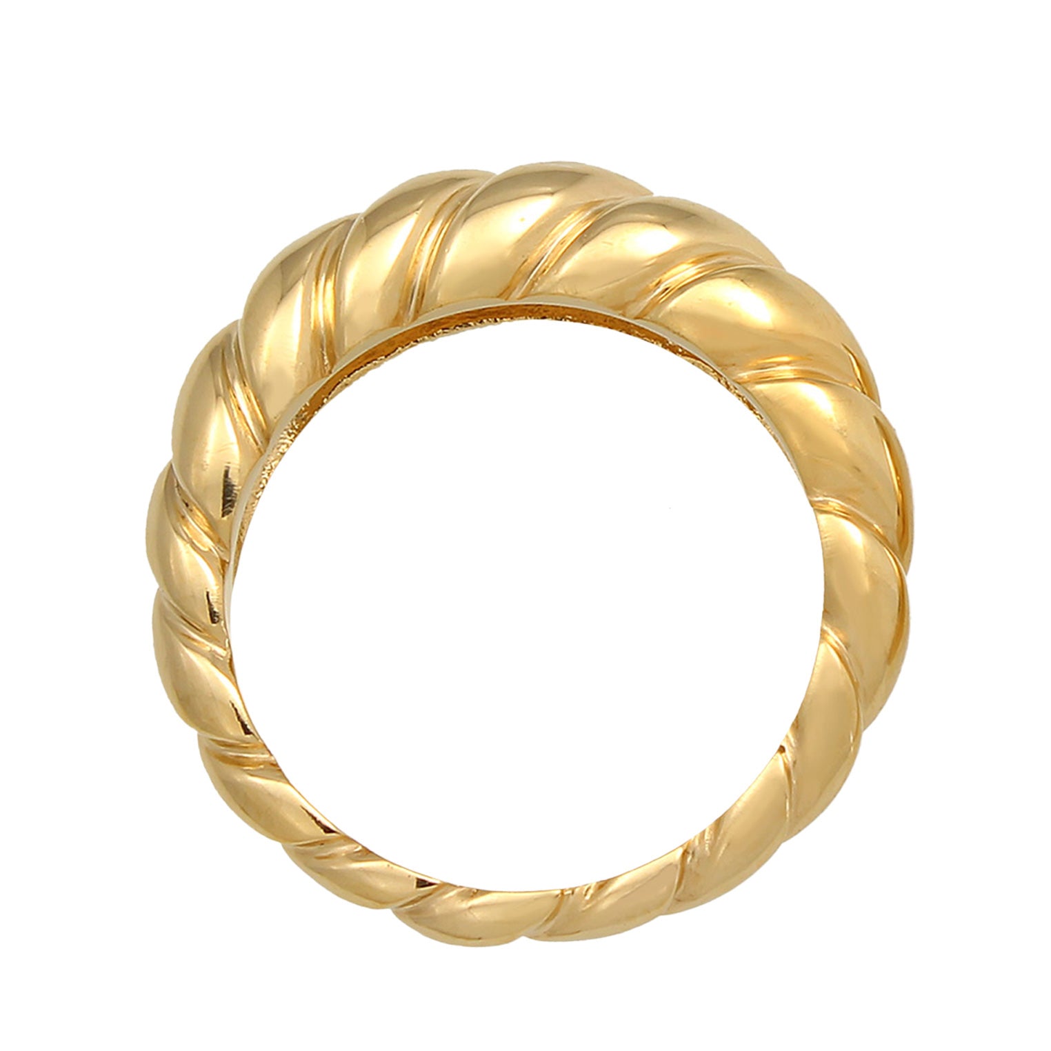 Gold - Elli | Ring Twisted | 925 Sterling Silber vergoldet