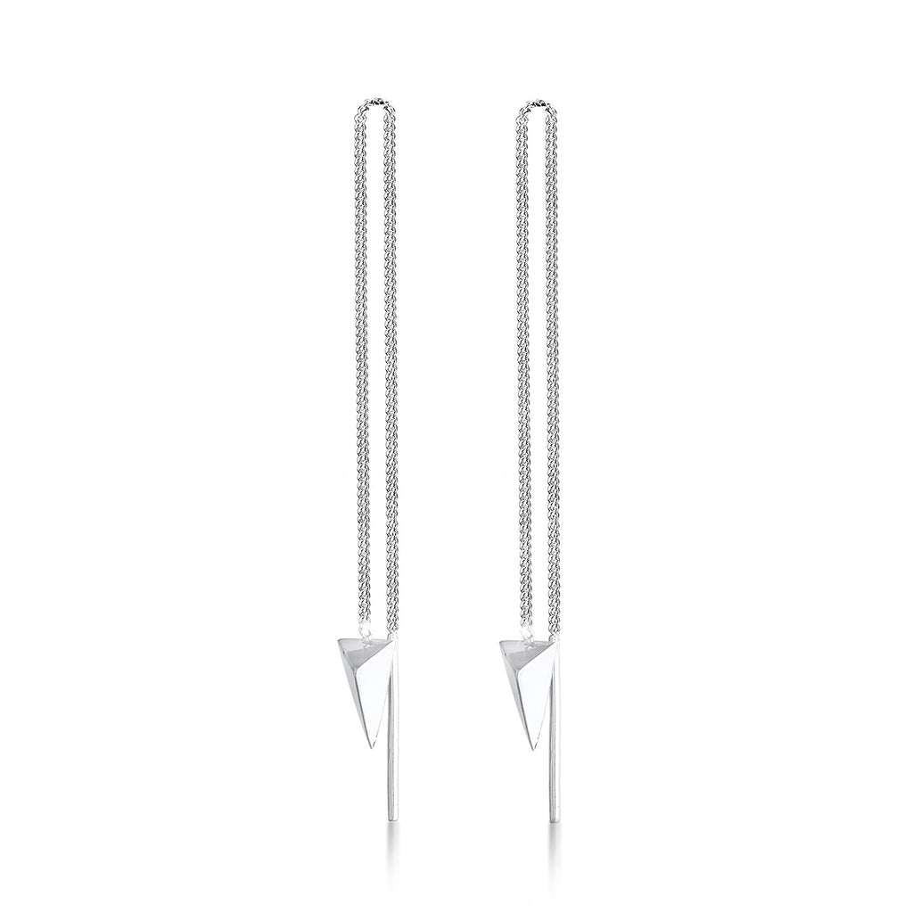 Silber - Elli | Ohrhänger Dreieck | 925er Sterling Silber