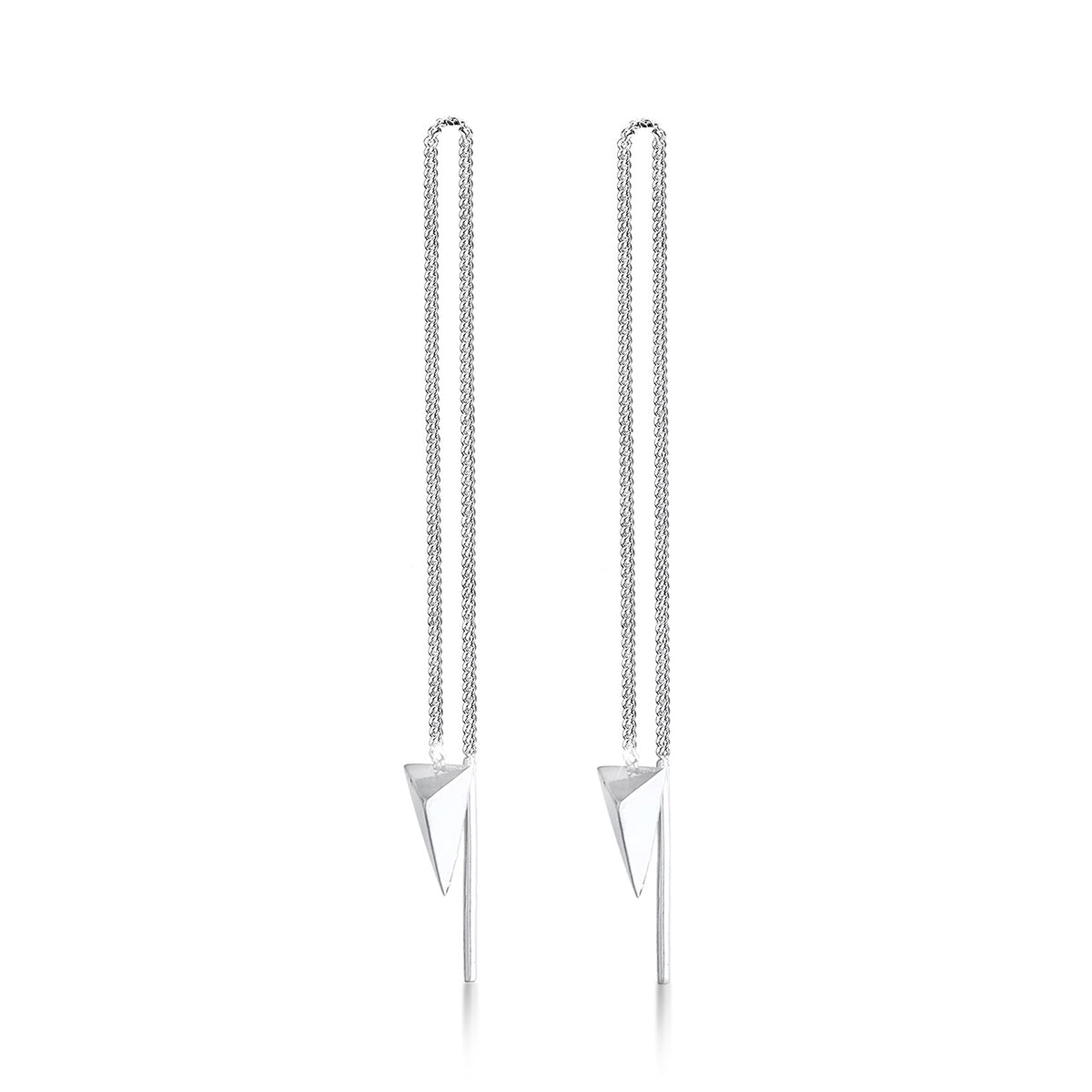Silber - Elli | Ohrhänger Dreieck | 925er Sterling Silber