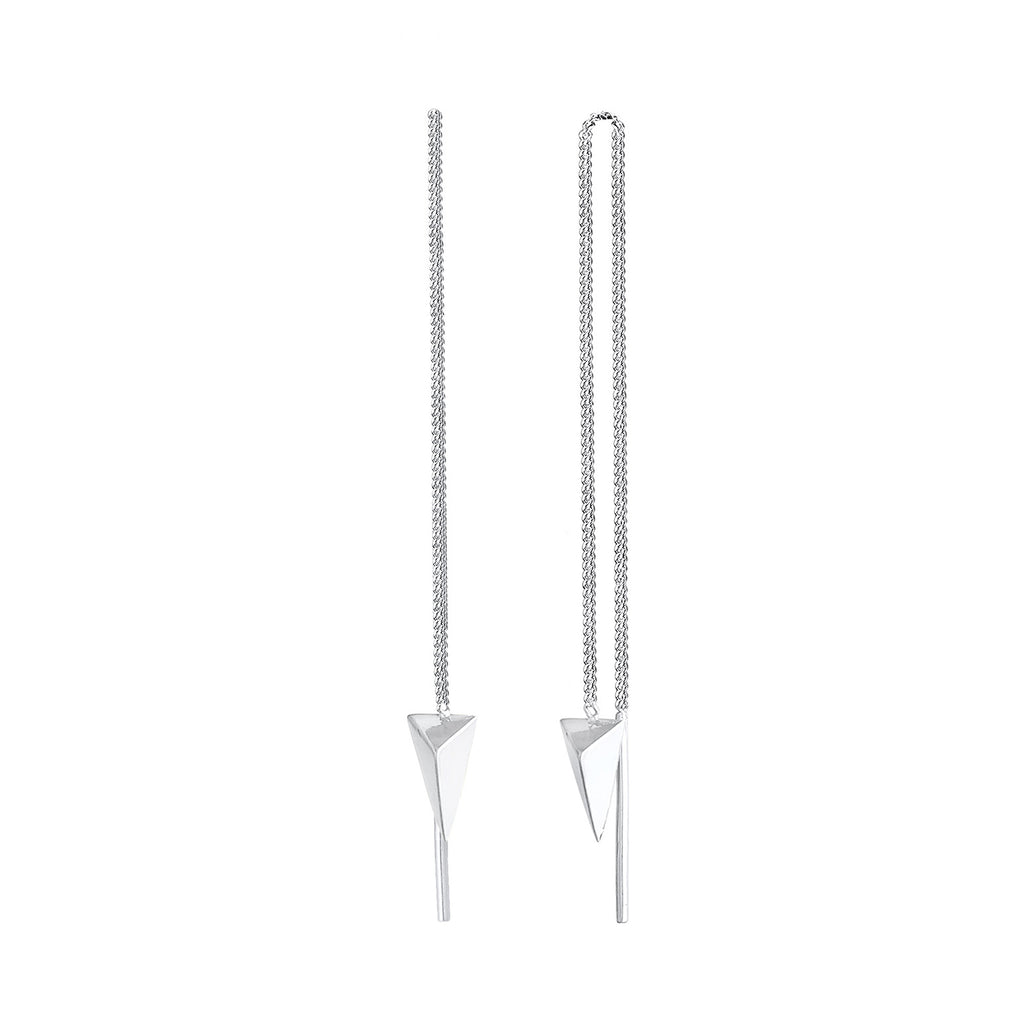 Silber - Elli | Ohrhänger Dreieck | 925er Sterling Silber