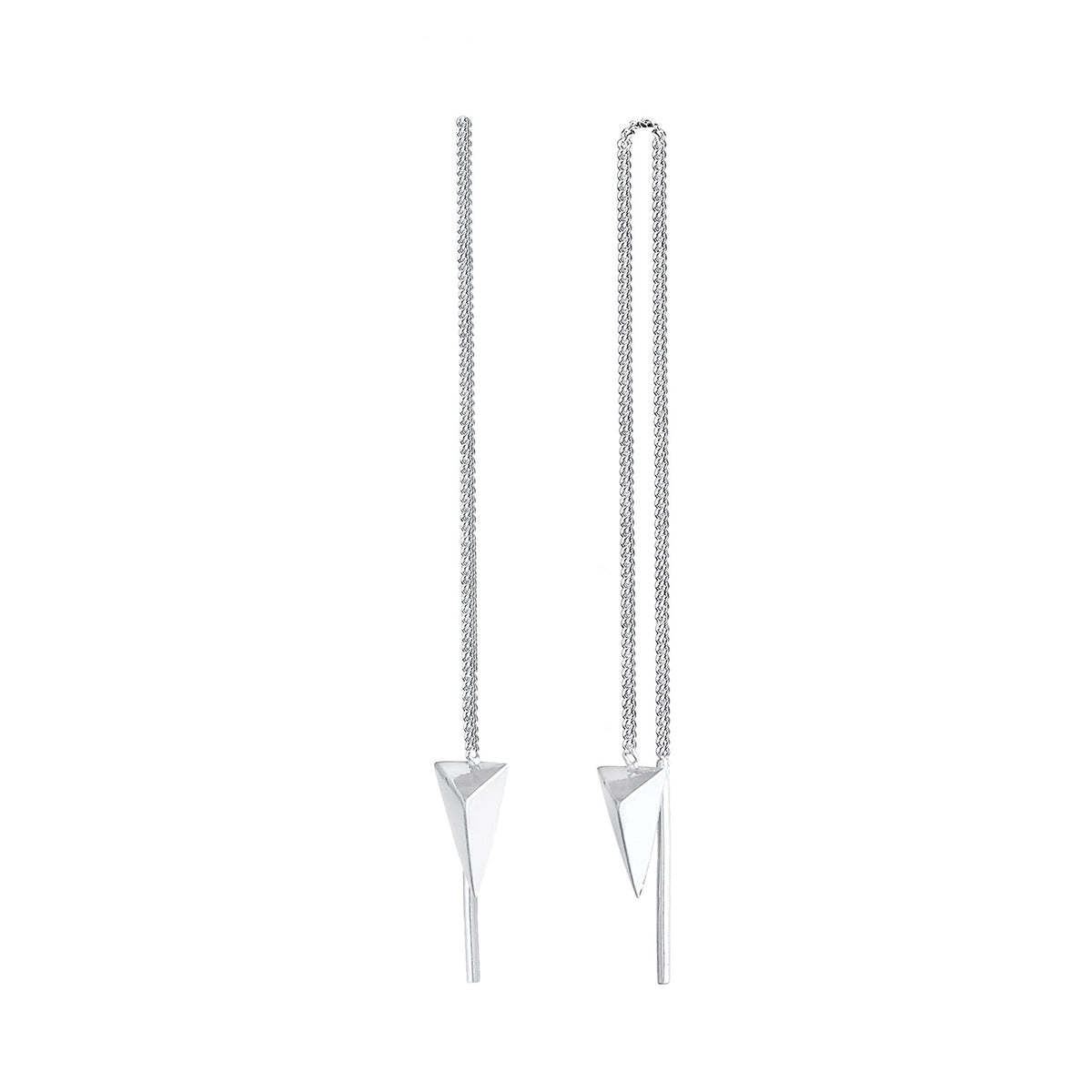 Silber - Elli | Ohrhänger Dreieck | 925er Sterling Silber