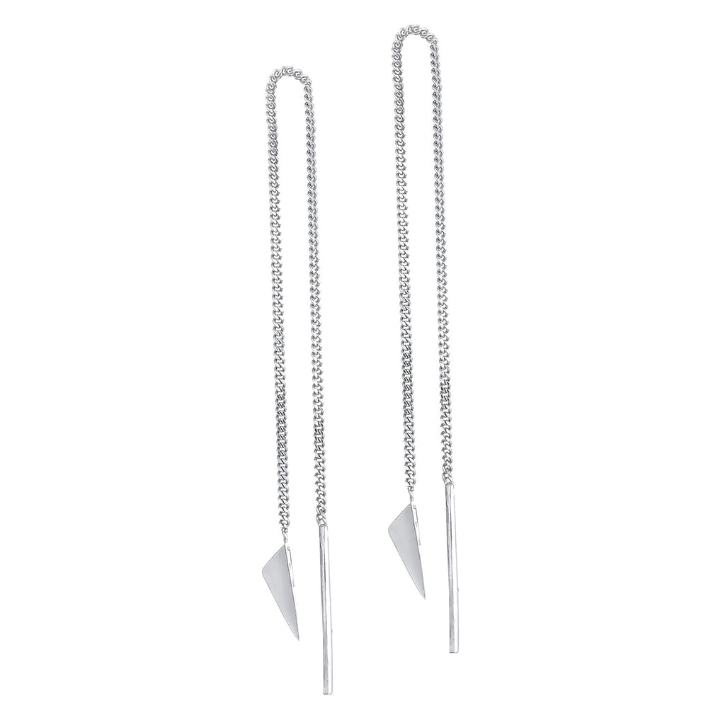 Silber - Elli | Ohrhänger Dreieck | 925er Sterling Silber