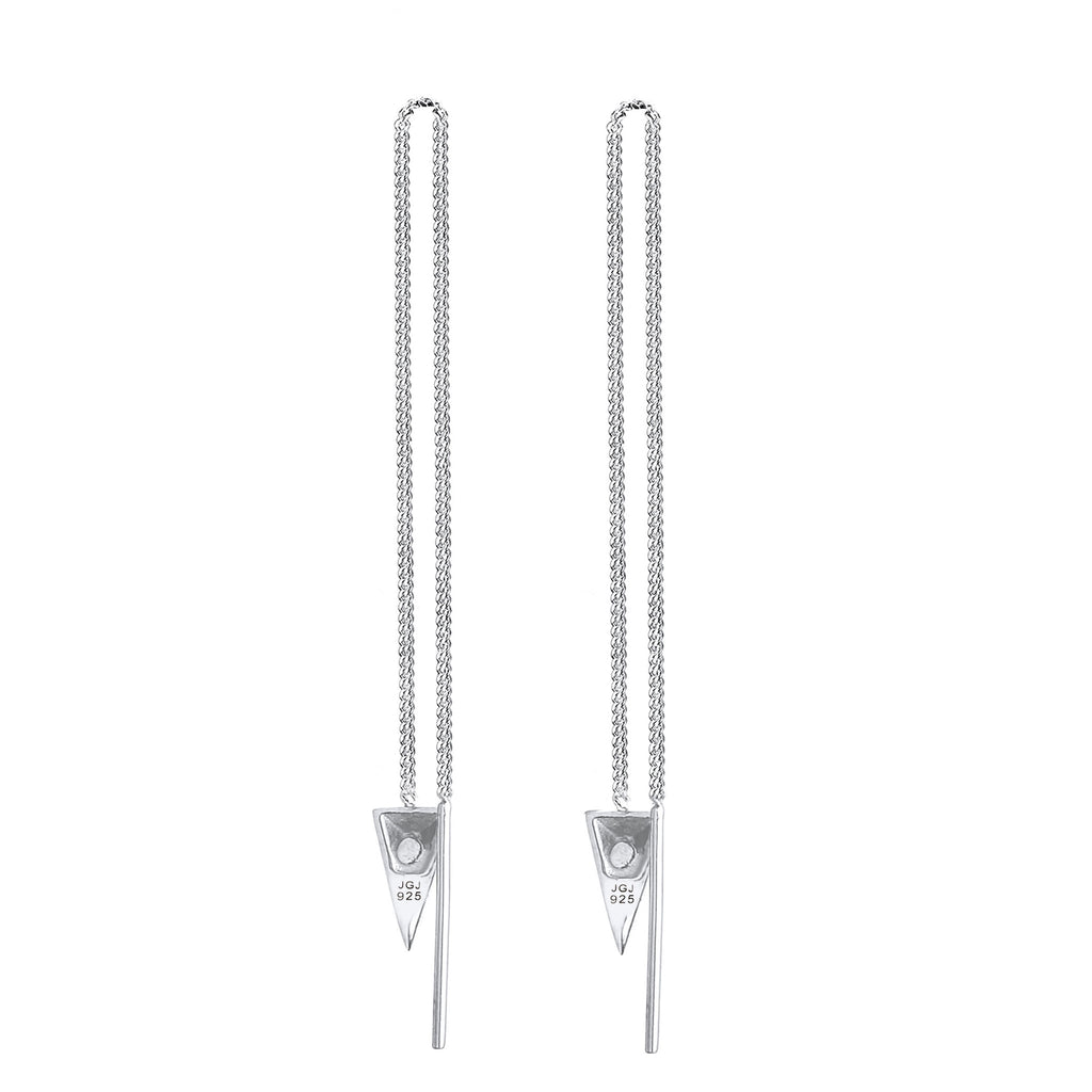 Silber - Elli | Ohrhänger Dreieck | 925er Sterling Silber