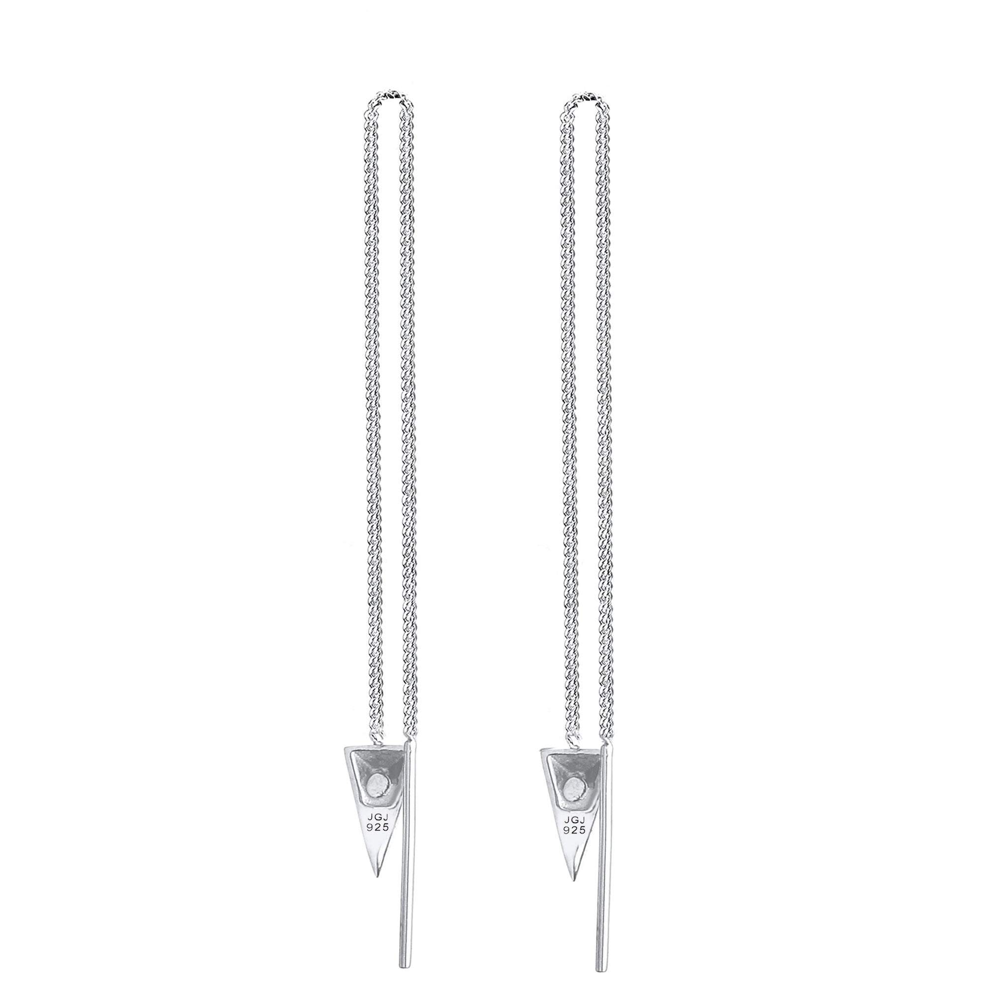 Silber - Elli | Ohrhänger Dreieck | 925er Sterling Silber
