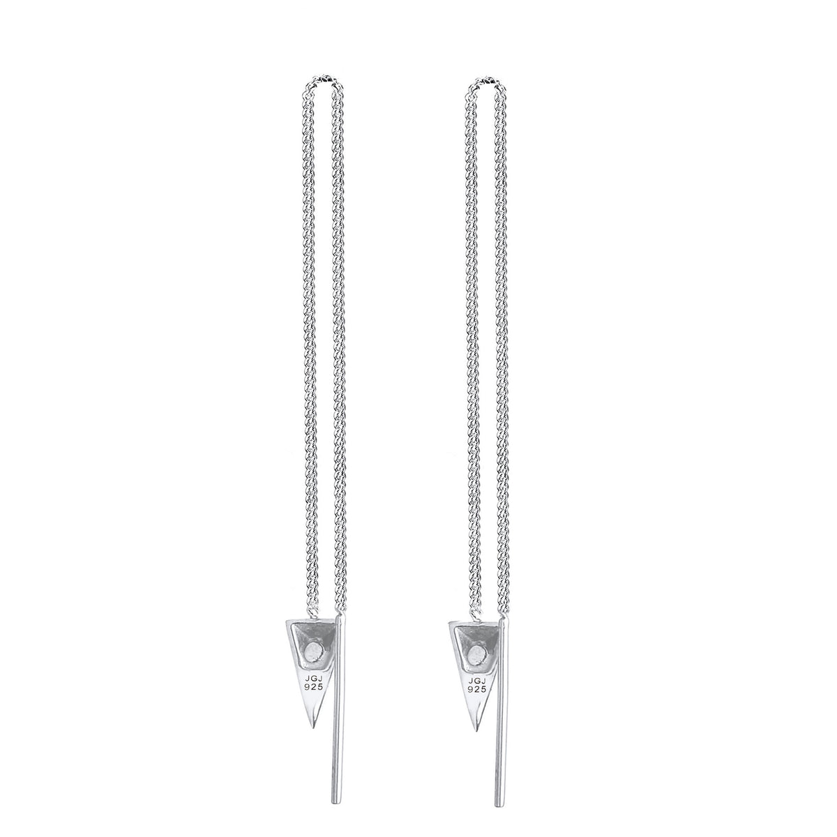 Silber - Elli | Ohrhänger Dreieck | 925er Sterling Silber