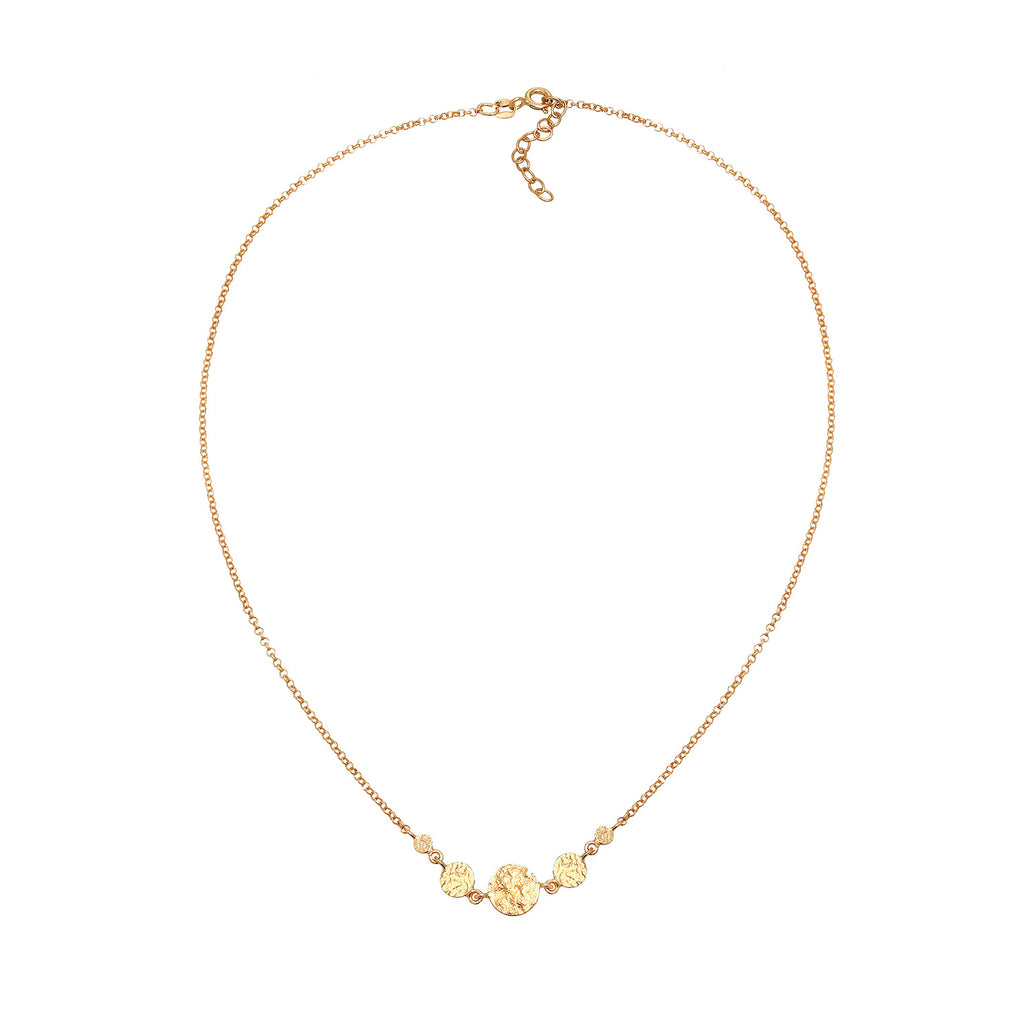 Gold - Elli | Halskette Geo | 925 Sterling Silber vergoldet