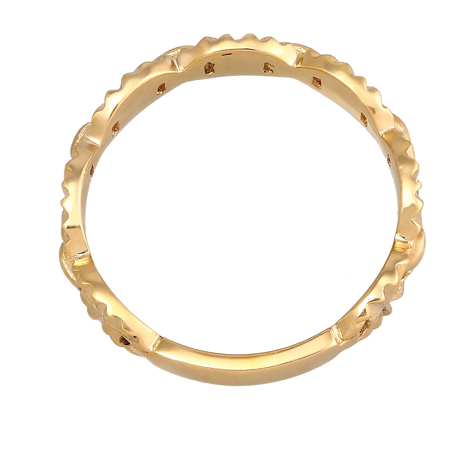 Gold - Elli | Bandring | 925 Sterling Silber vergoldet