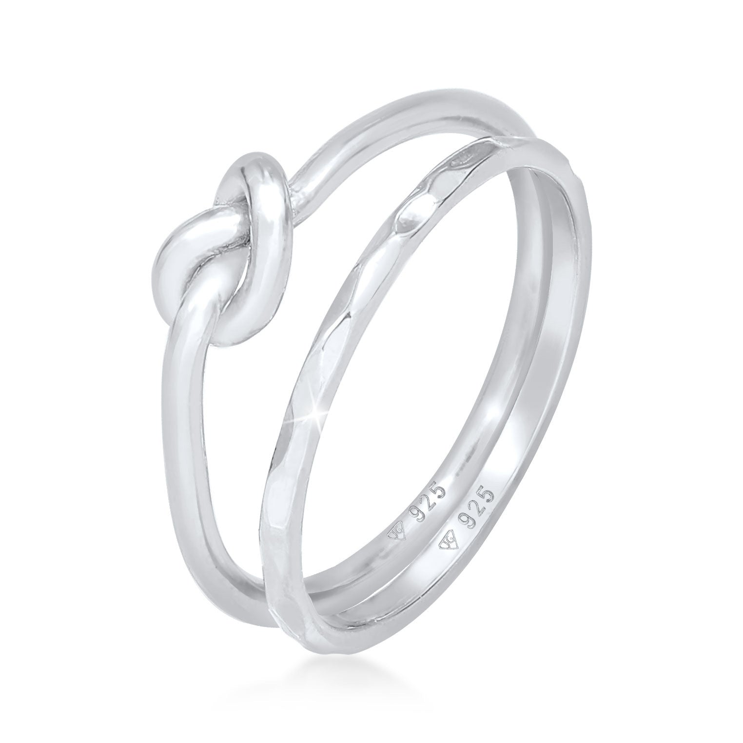 Silber - Elli | Ringset Knoten | 925er Sterling Silber