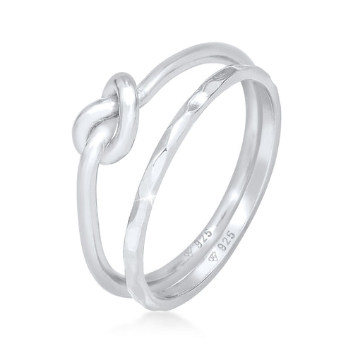 Silber - Elli | Ringset Knoten | 925er Sterling Silber