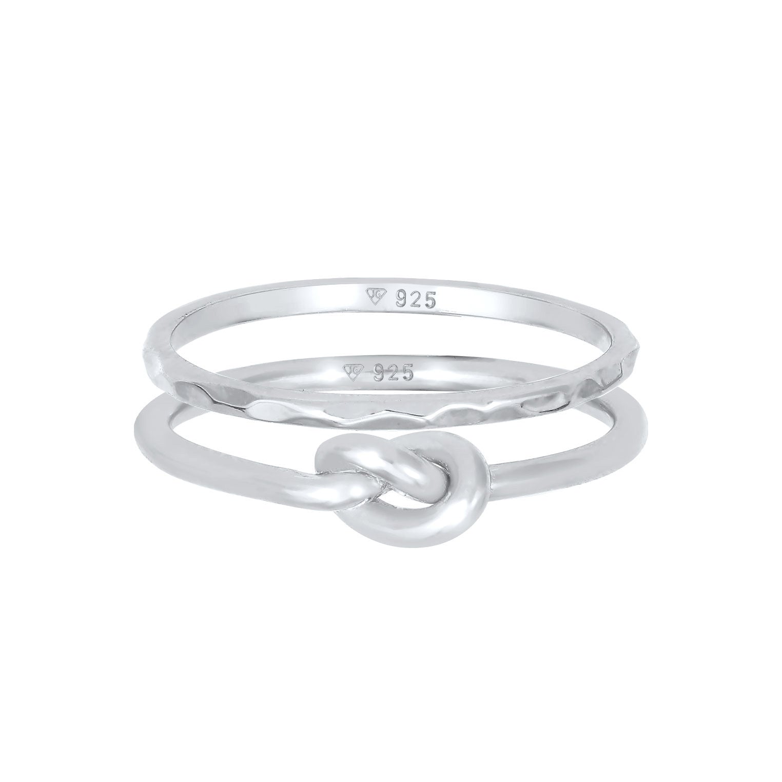 Silber - Elli | Ringset Knoten | 925er Sterling Silber