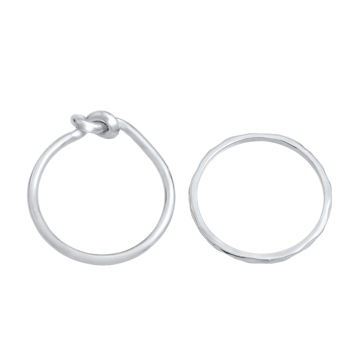 Silber - Elli | Ringset Knoten | 925er Sterling Silber