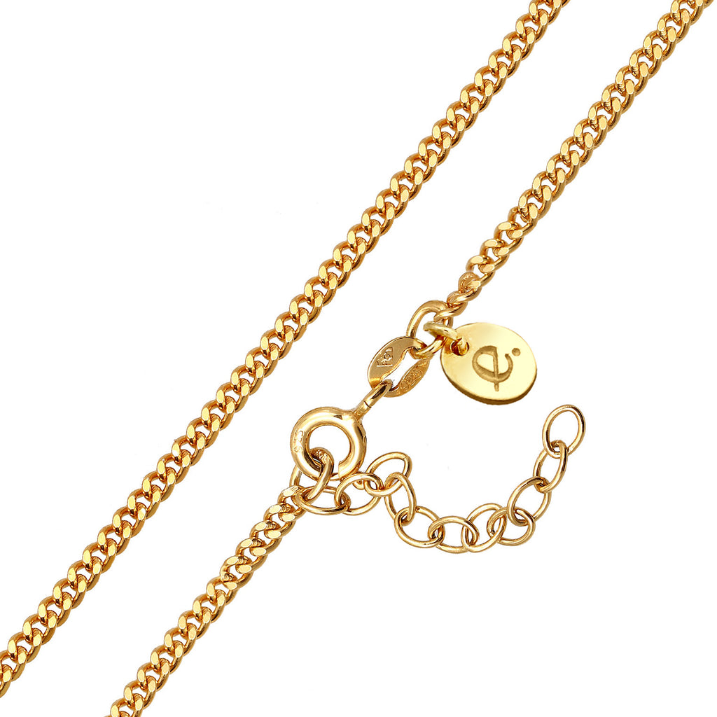 Gold - Elli PREMIUM | Halskette | Citrin ( Gelb ) | 925 Sterling Silber vergoldet