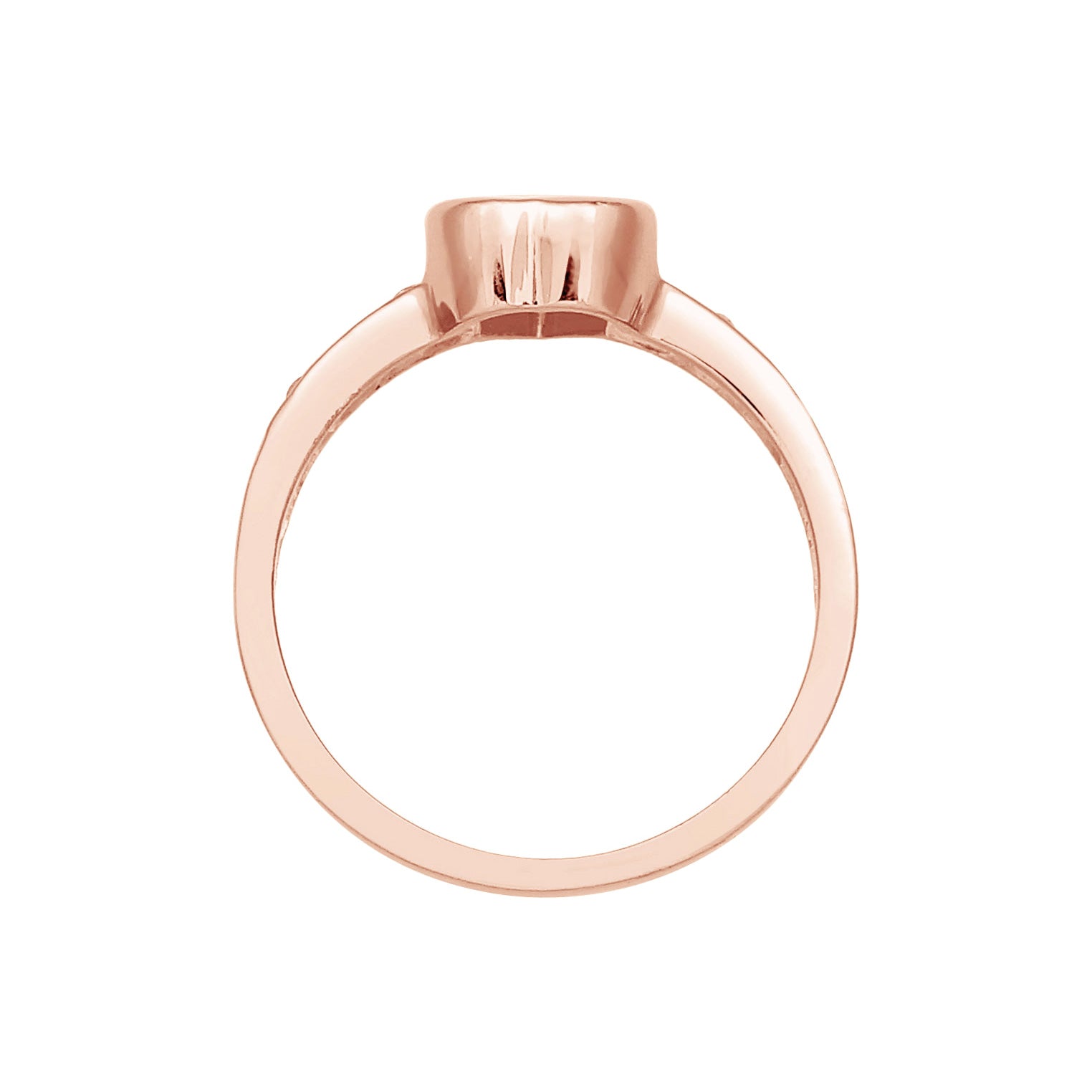 Roségold - Elli | Ring Herz | Zirkonia ( Weiß ) | 925 Sterling Silber Rosegold