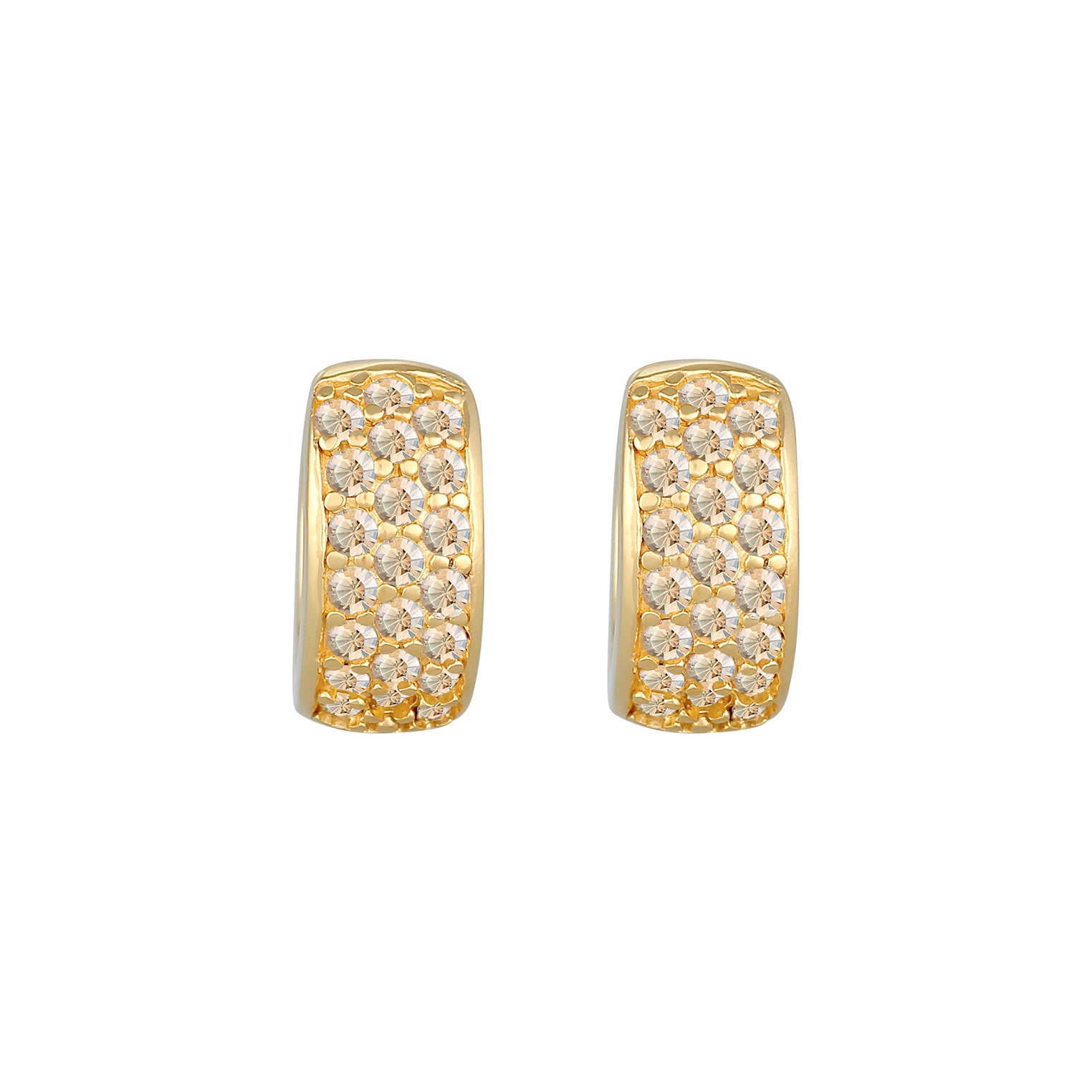 Gold - Elli | Creole | Kristall ( Gold ) | 925 Sterling Silber vergoldet