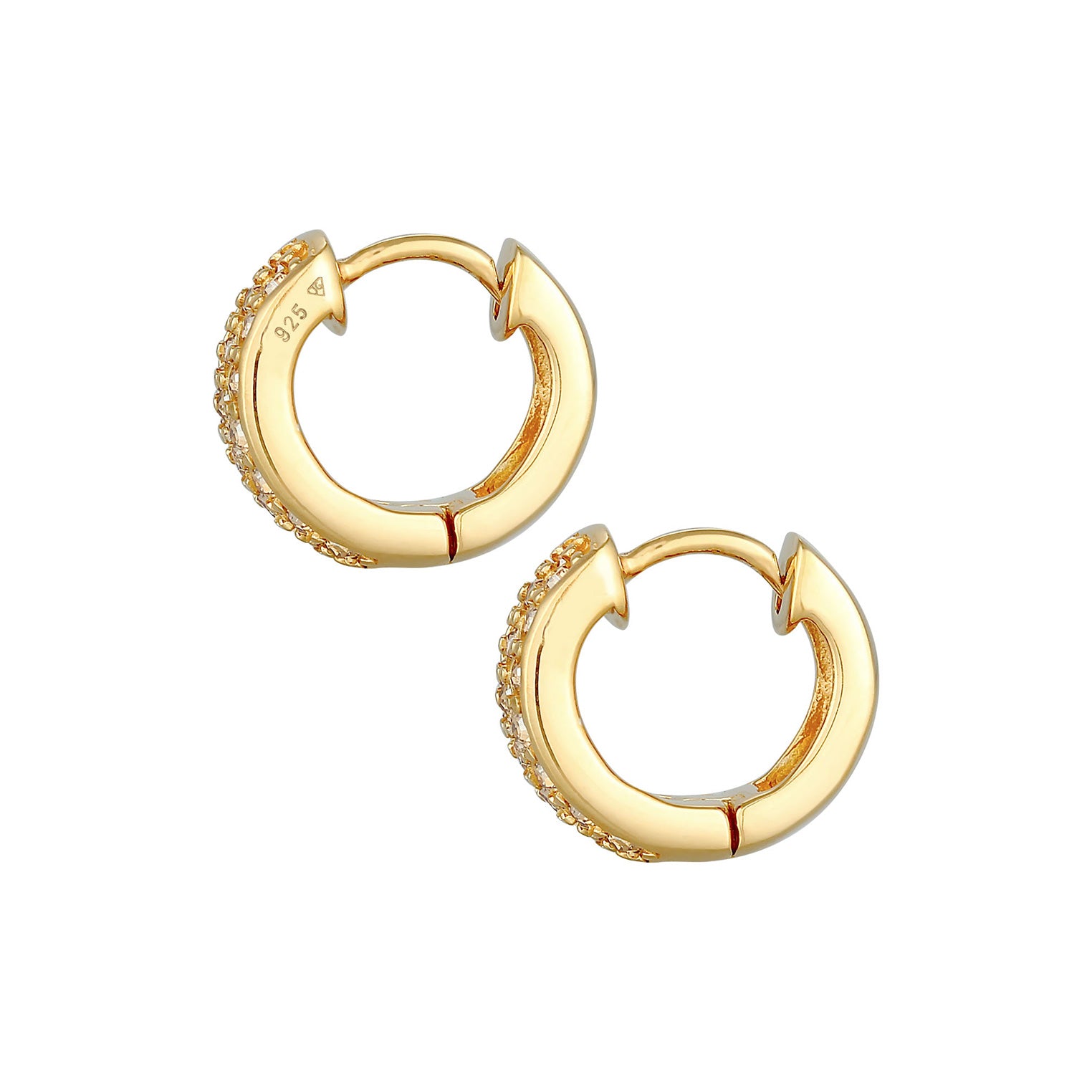 Gold - Elli | Creole | Kristall ( Gold ) | 925 Sterling Silber vergoldet