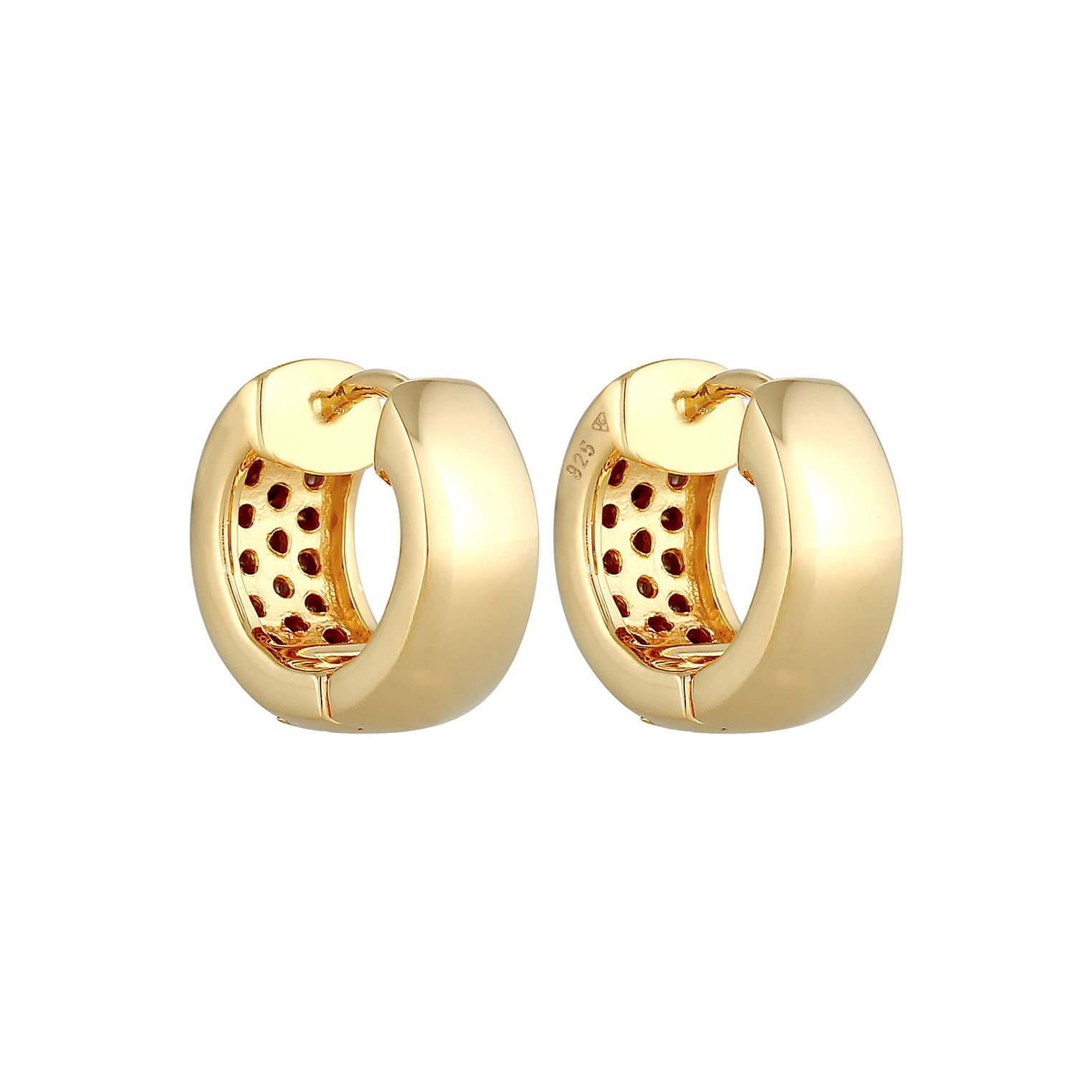 Gold - Elli | Creole | Kristall ( Gold ) | 925 Sterling Silber vergoldet