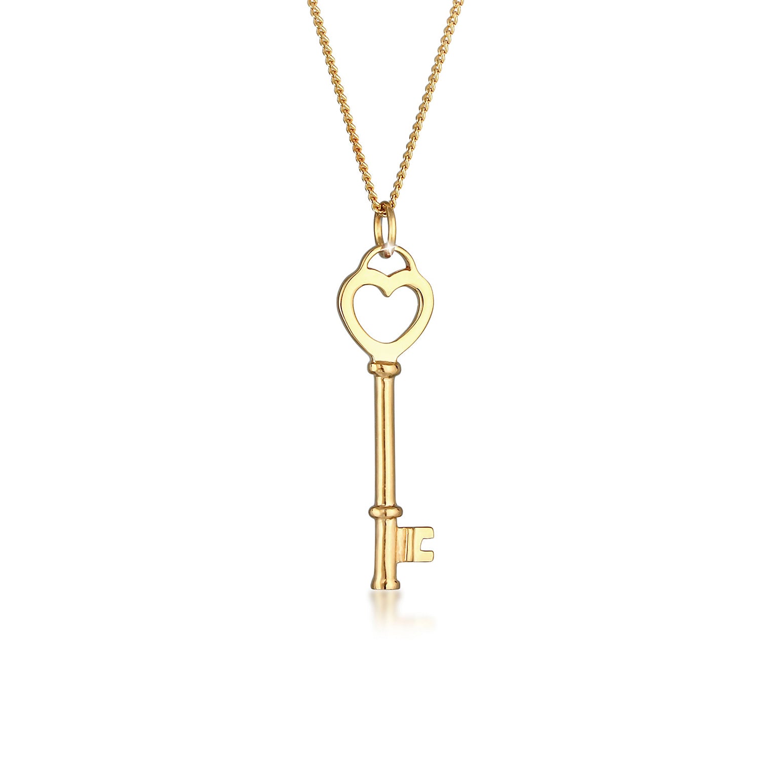 Gold - Elli | Halskette Schlüssel | 925 Sterling Silber vergoldet