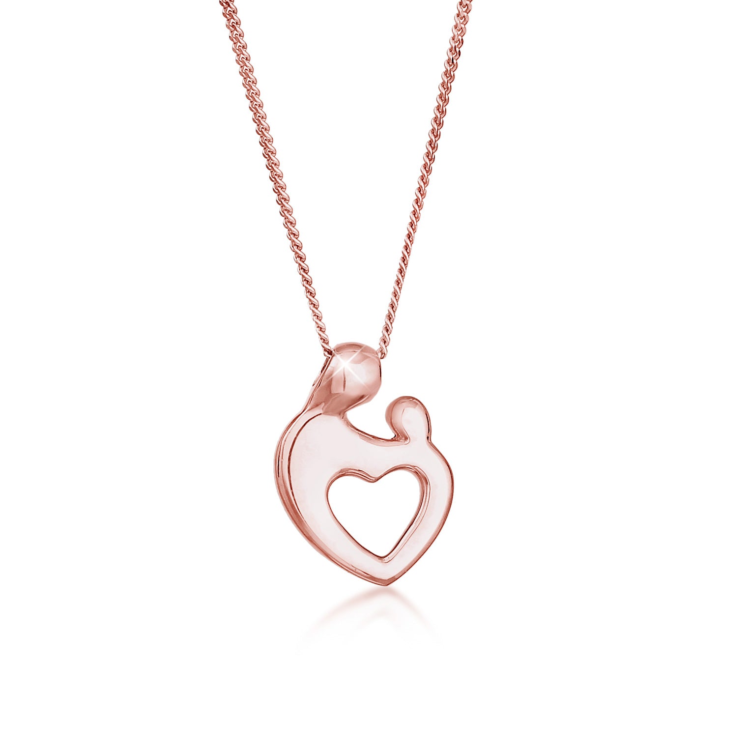 Roségold - Elli | Halskette Herz | 925 Sterling Silber Rosegold