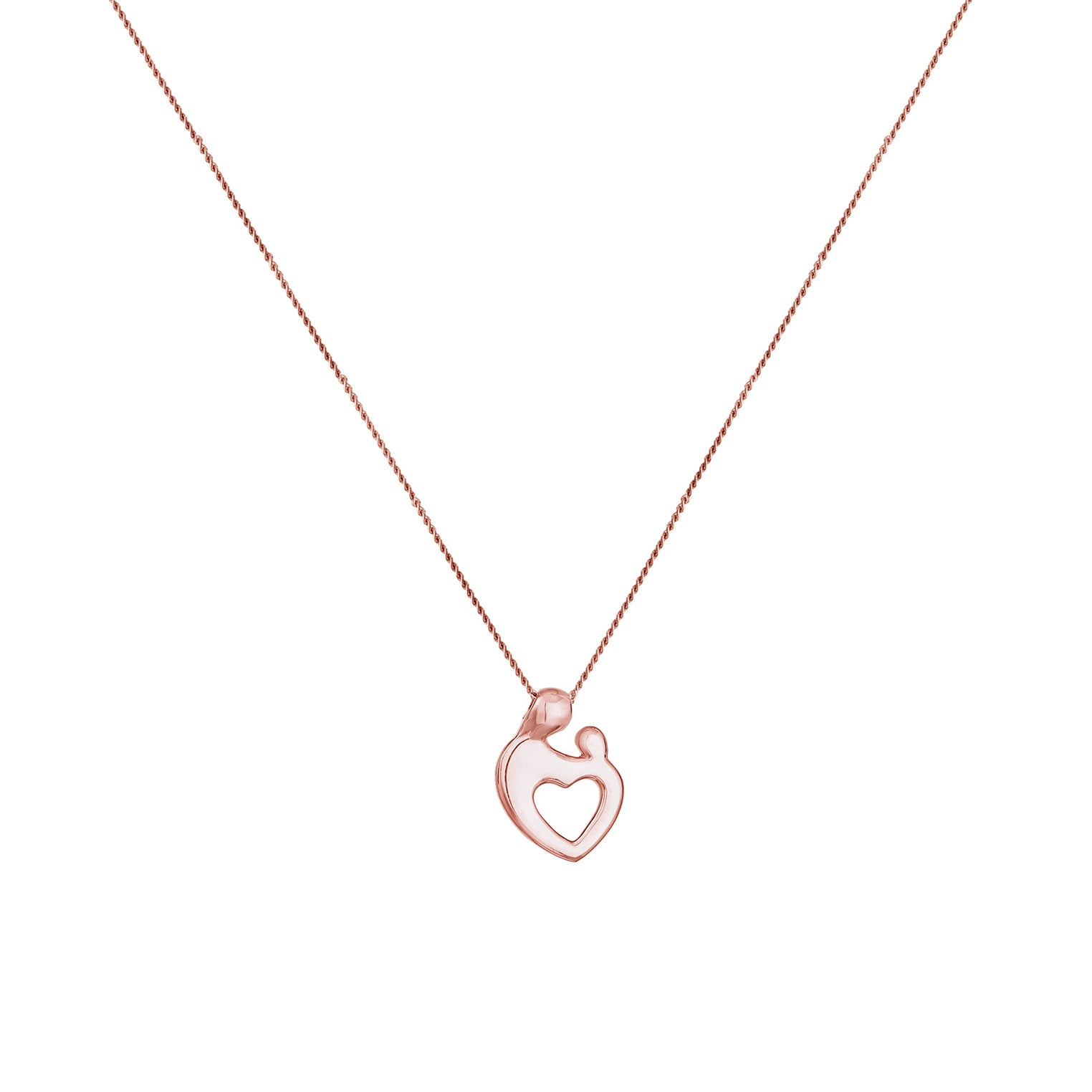 Roségold - Elli | Halskette Herz | 925 Sterling Silber Rosegold