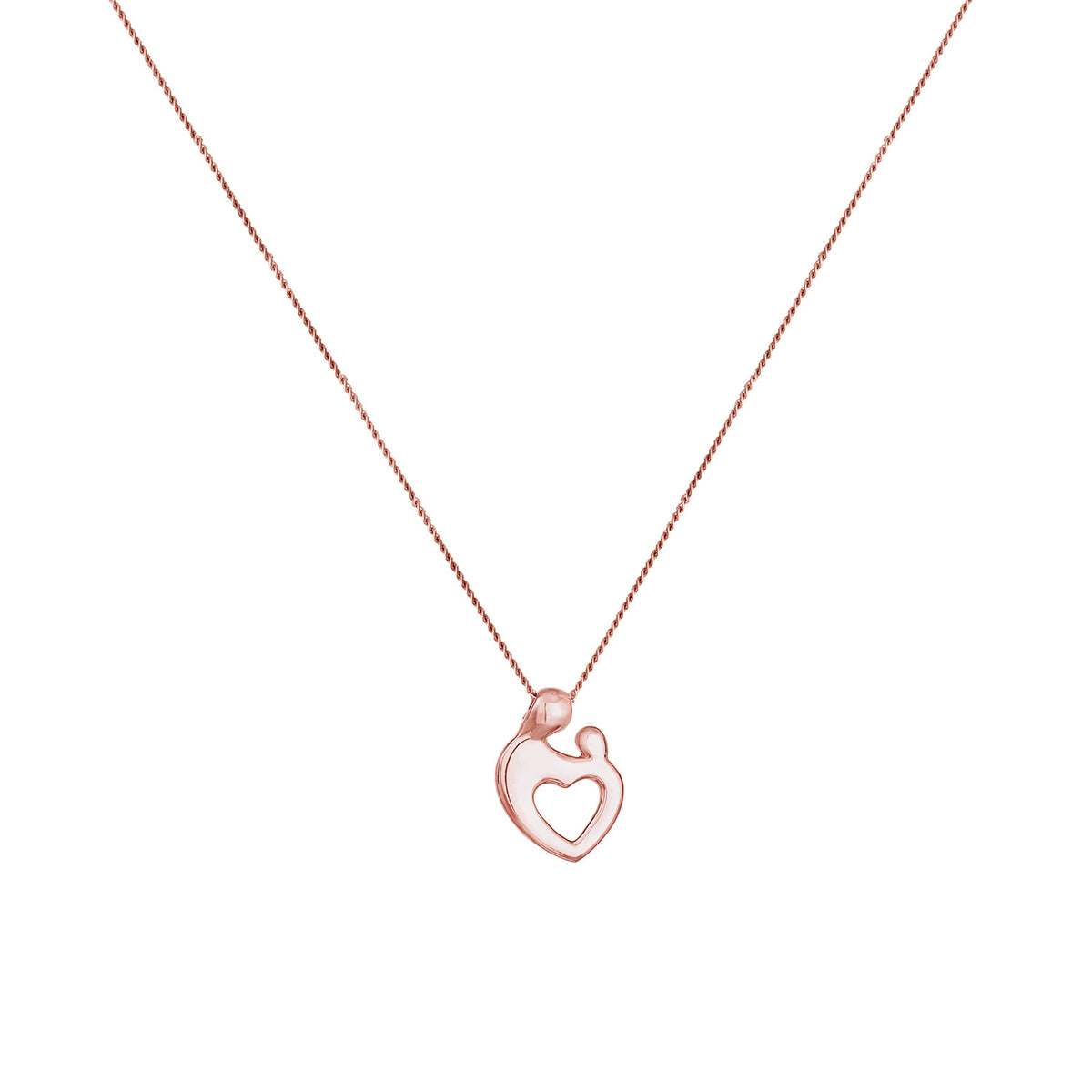 Roségold - Elli | Halskette Herz | 925 Sterling Silber Rosegold