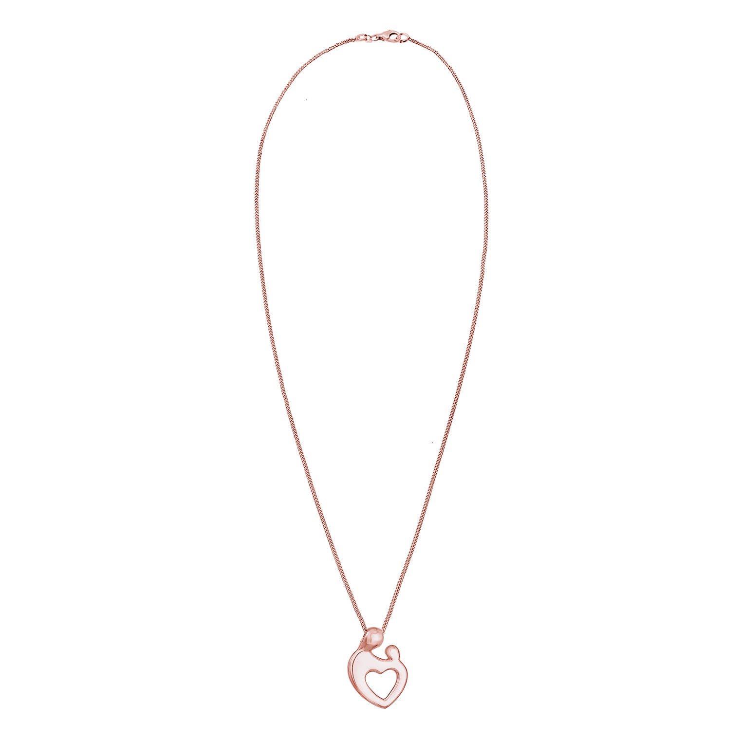 Roségold - Elli | Halskette Herz | 925 Sterling Silber Rosegold