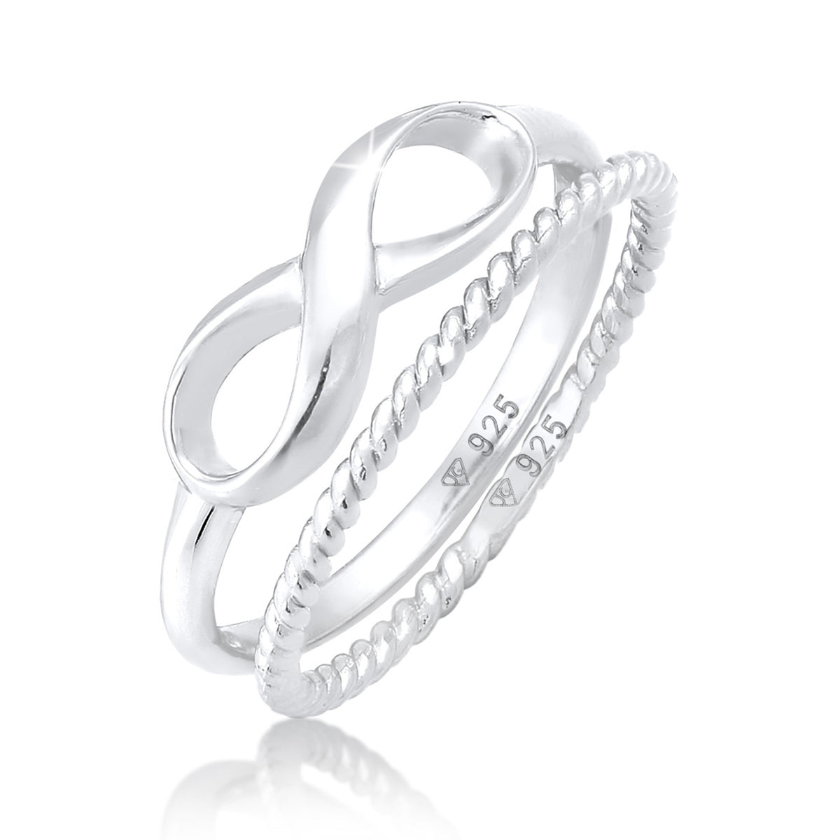 Silber - Elli | Ringset Infinity | 925er Sterling Silber