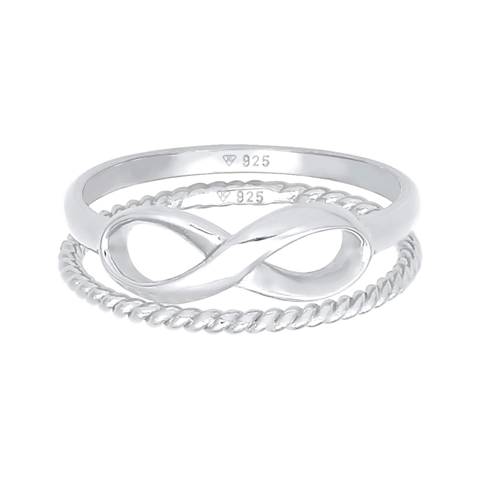 Silber - Elli | Ringset Infinity | 925er Sterling Silber