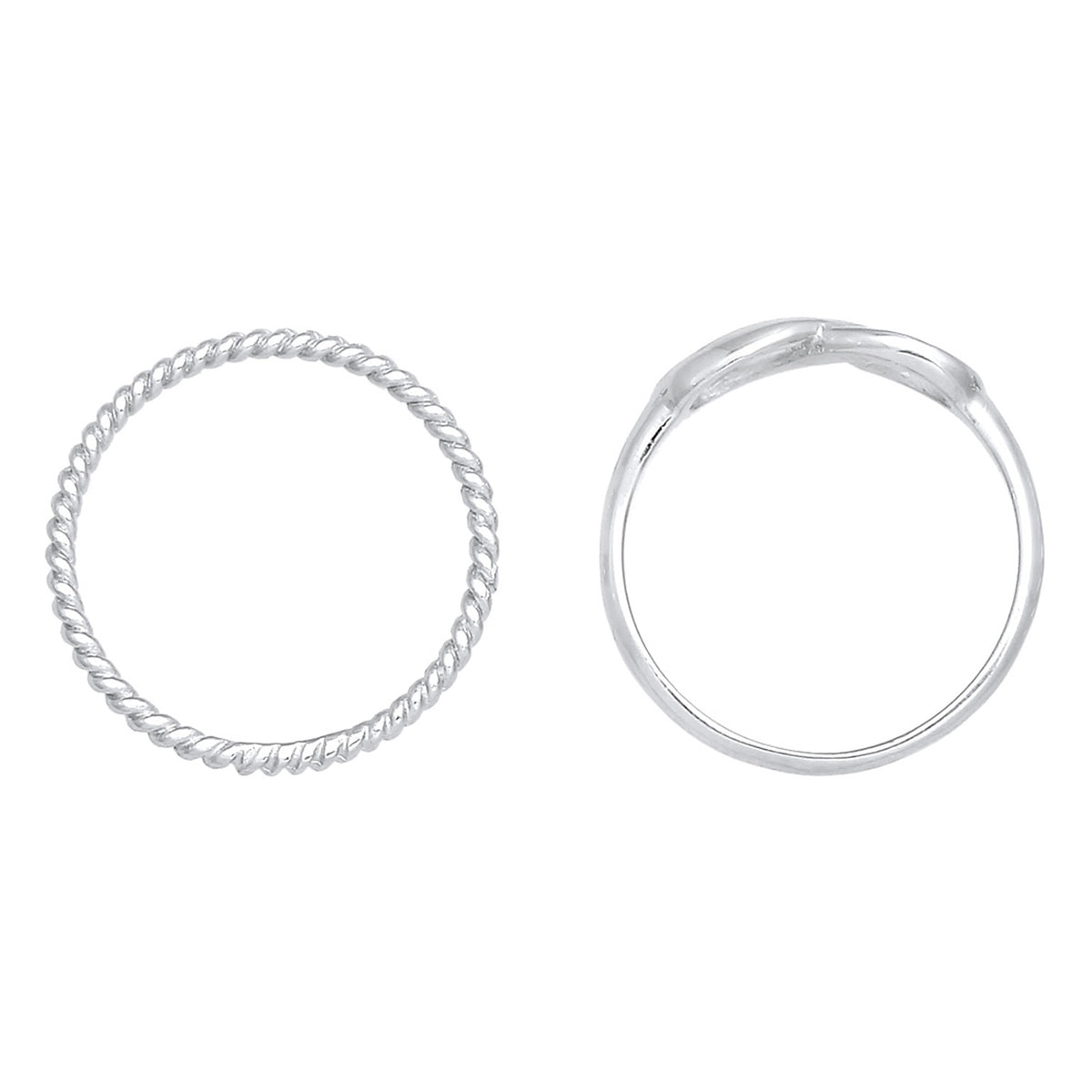 Silber - Elli | Ringset Infinity | 925er Sterling Silber