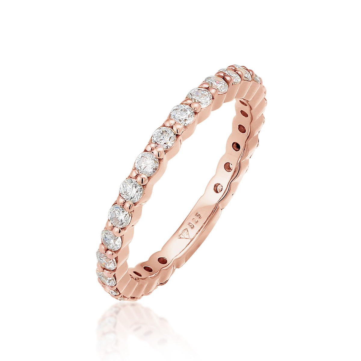 Roségold - Elli | Ring | Zirkonia ( Weiß ) | 925 Sterling Silber Rosegold