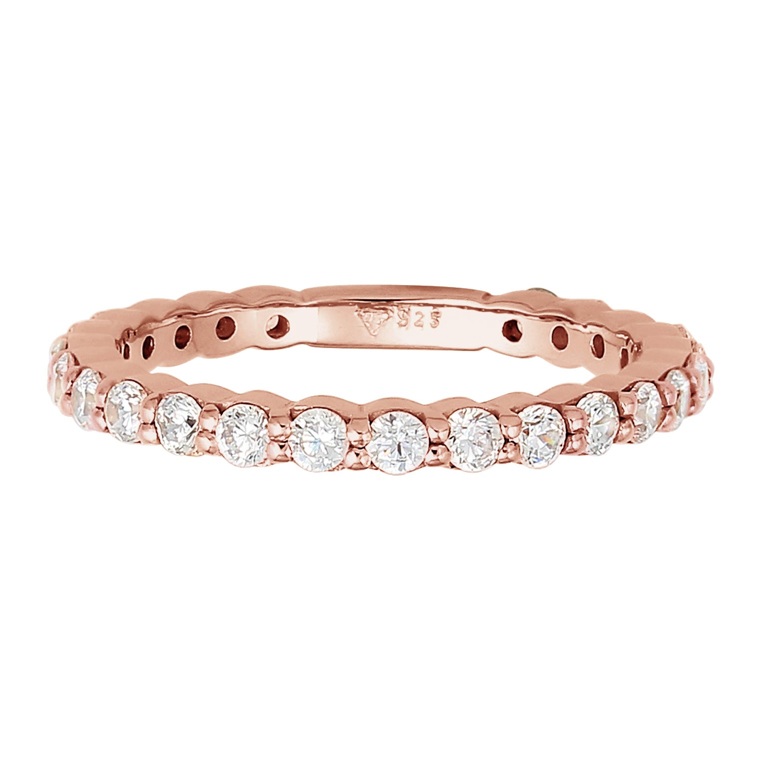 Roségold - Elli | Ring | Zirkonia ( Weiß ) | 925 Sterling Silber Rosegold