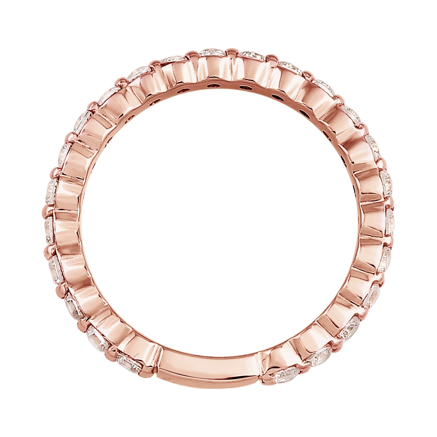 Roségold - Elli | Ring | Zirkonia ( Weiß ) | 925 Sterling Silber Rosegold