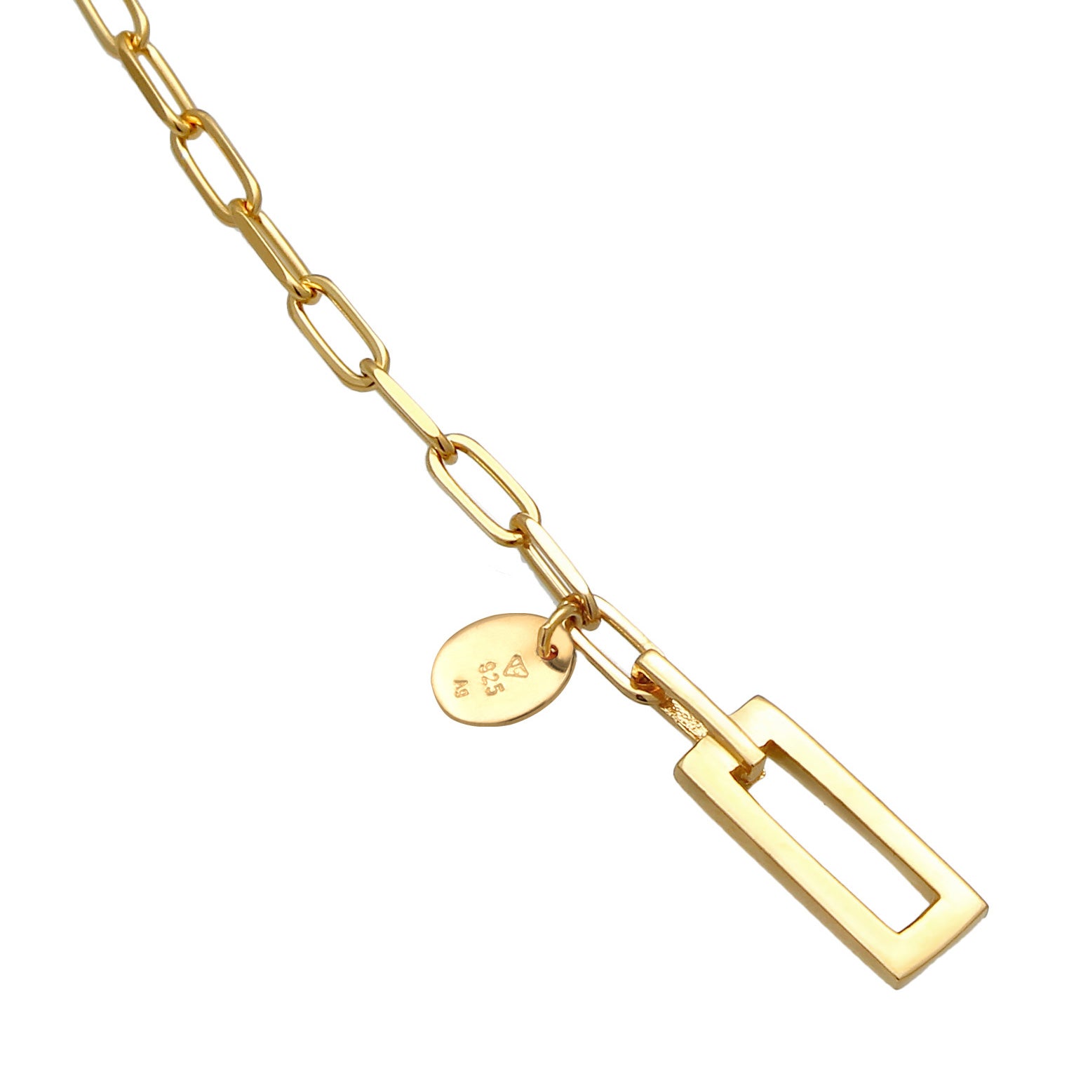 Gold - Elli PREMIUM | Glieder-Armband T-Bar | 925 Sterling Silber vergoldet