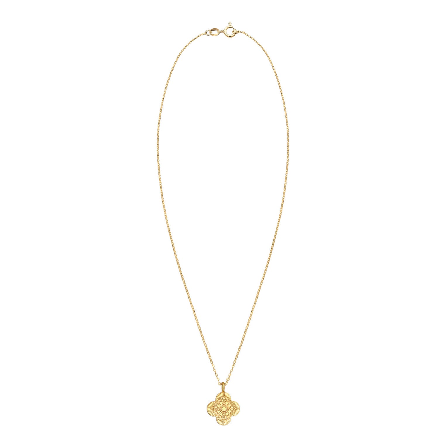 Gold - Elli | Halskette Ornament | 925 Sterling Silber vergoldet