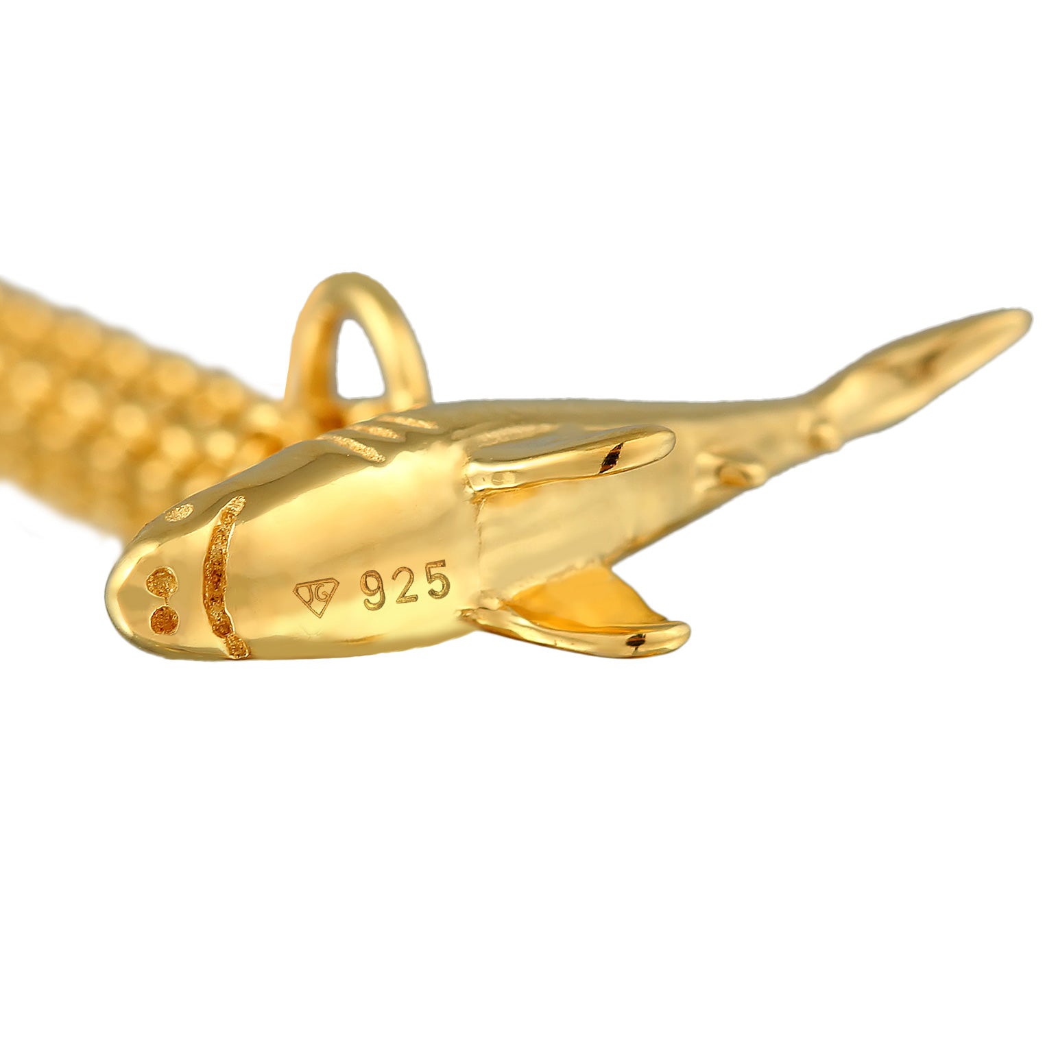 Gold - Elli | Halskette Fisch | 925 Sterling Silber vergoldet
