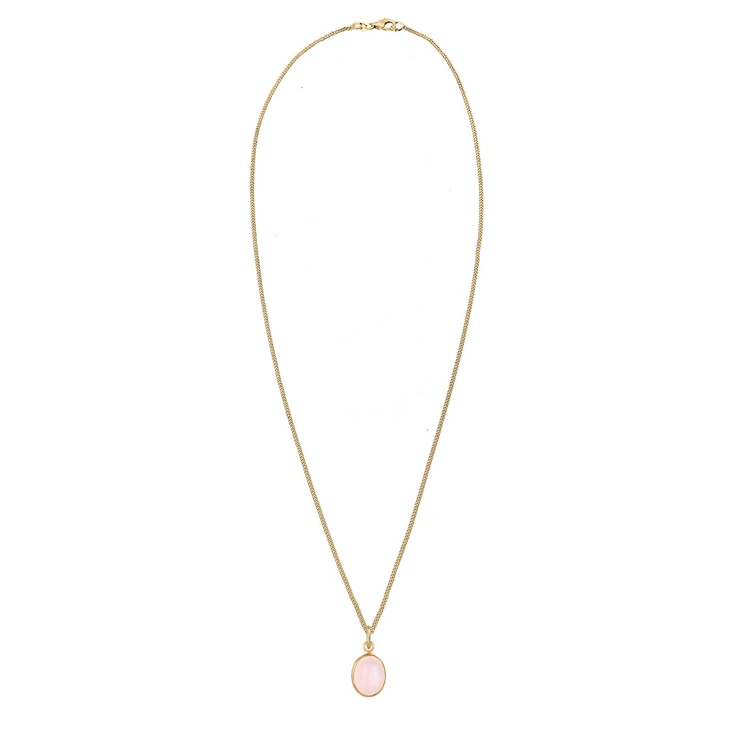 Gold - Elli | Halskette | Quarz (Rosa) | 925 Sterling Silber vergoldet