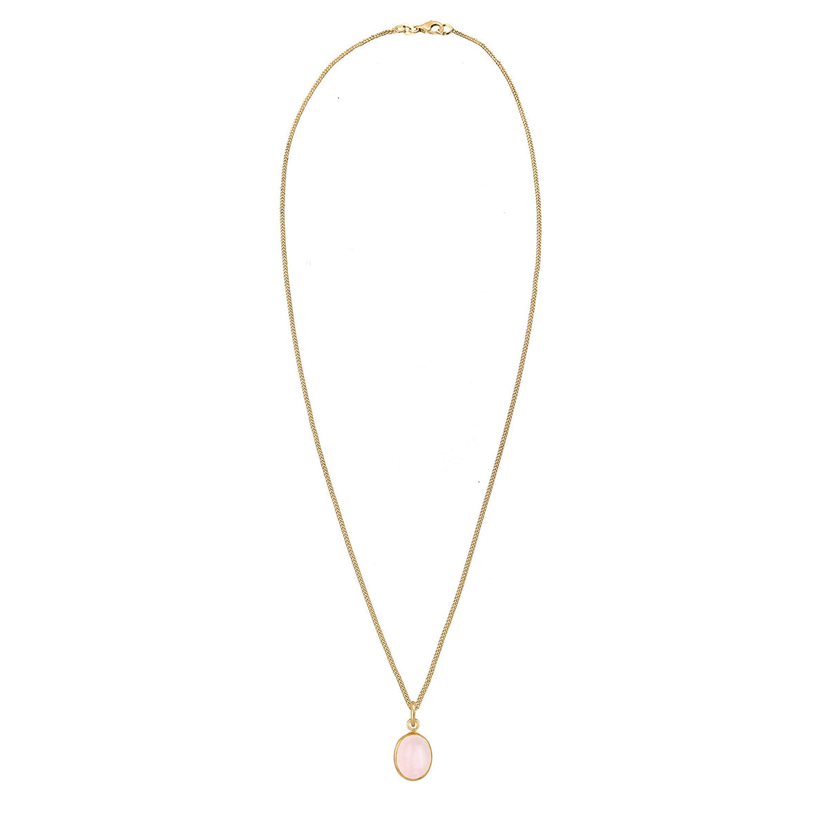 Gold - Elli | Halskette | Quarz (Rosa) | 925 Sterling Silber vergoldet