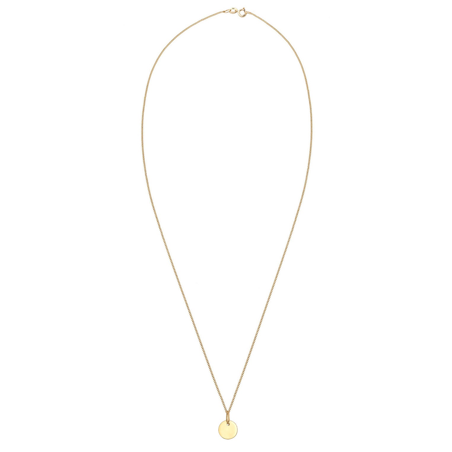 Gold - Elli PREMIUM | Halskette Plättchen | 585 Gelbgold