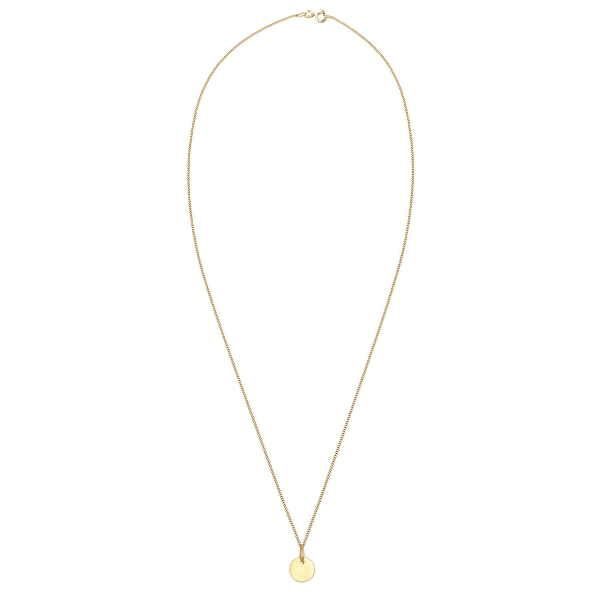 Gold - Elli PREMIUM | Halskette Plättchen | 585 Gelbgold