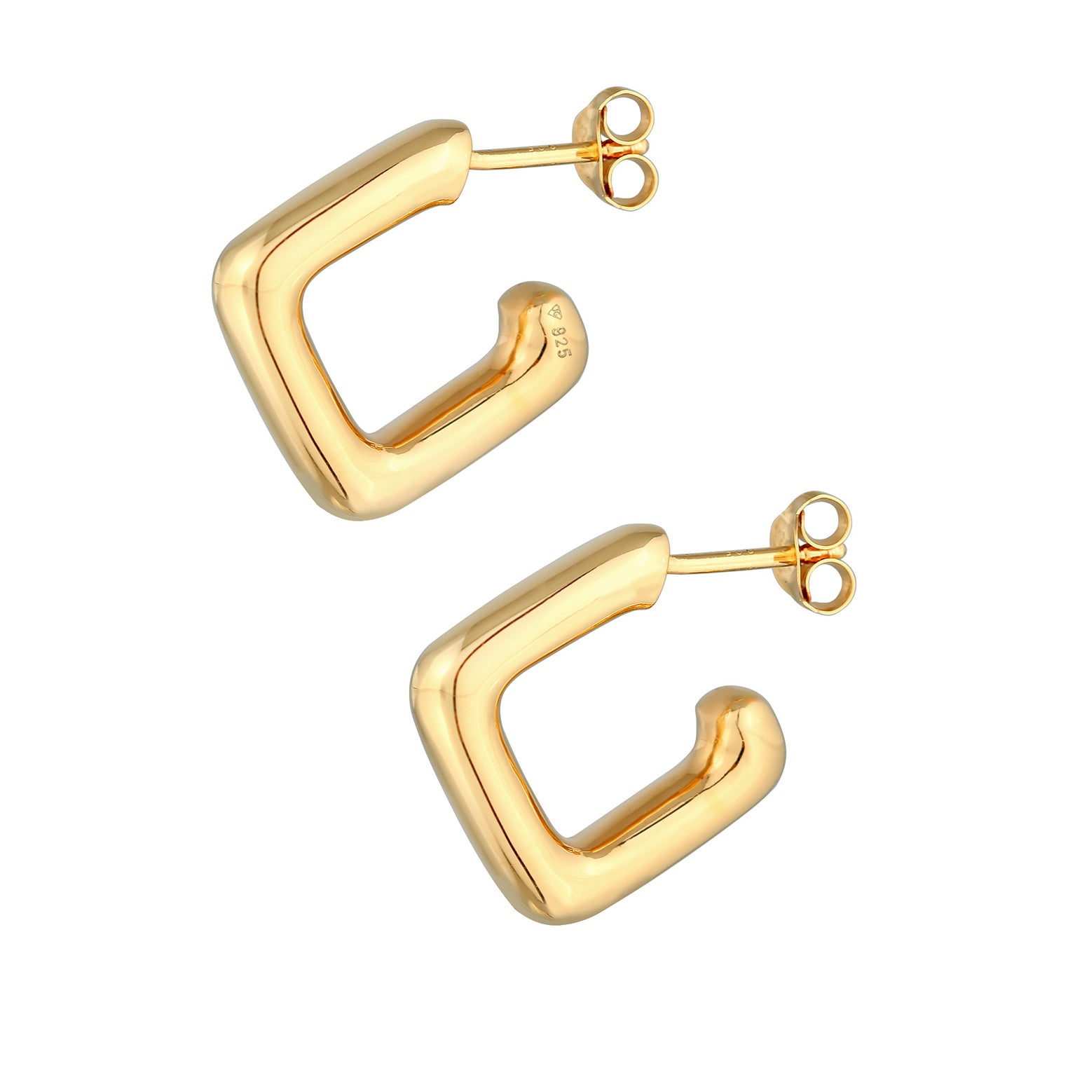 Gold - Elli PREMIUM | Creole | 925 Sterling Silber vergoldet