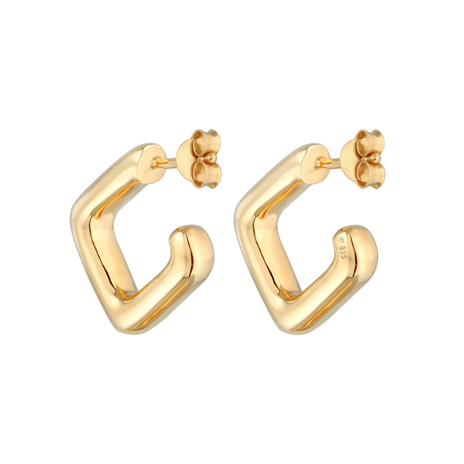 Gold - Elli PREMIUM | Creole | 925 Sterling Silber vergoldet