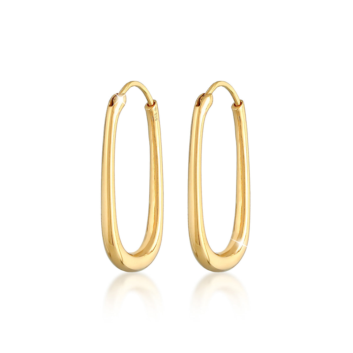 Gold - Elli PREMIUM | Creole | 925 Sterling Silber vergoldet