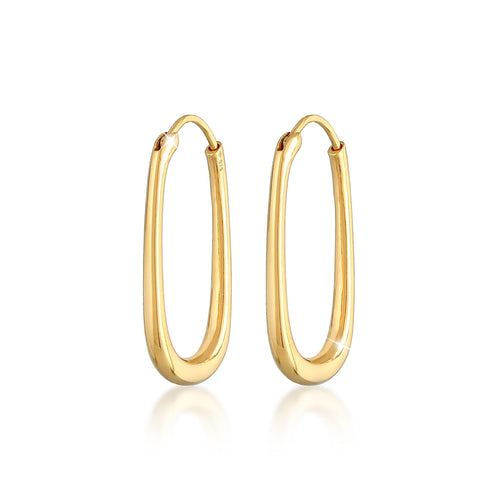 Gold - Elli PREMIUM | Creole | 925 Sterling Silber vergoldet