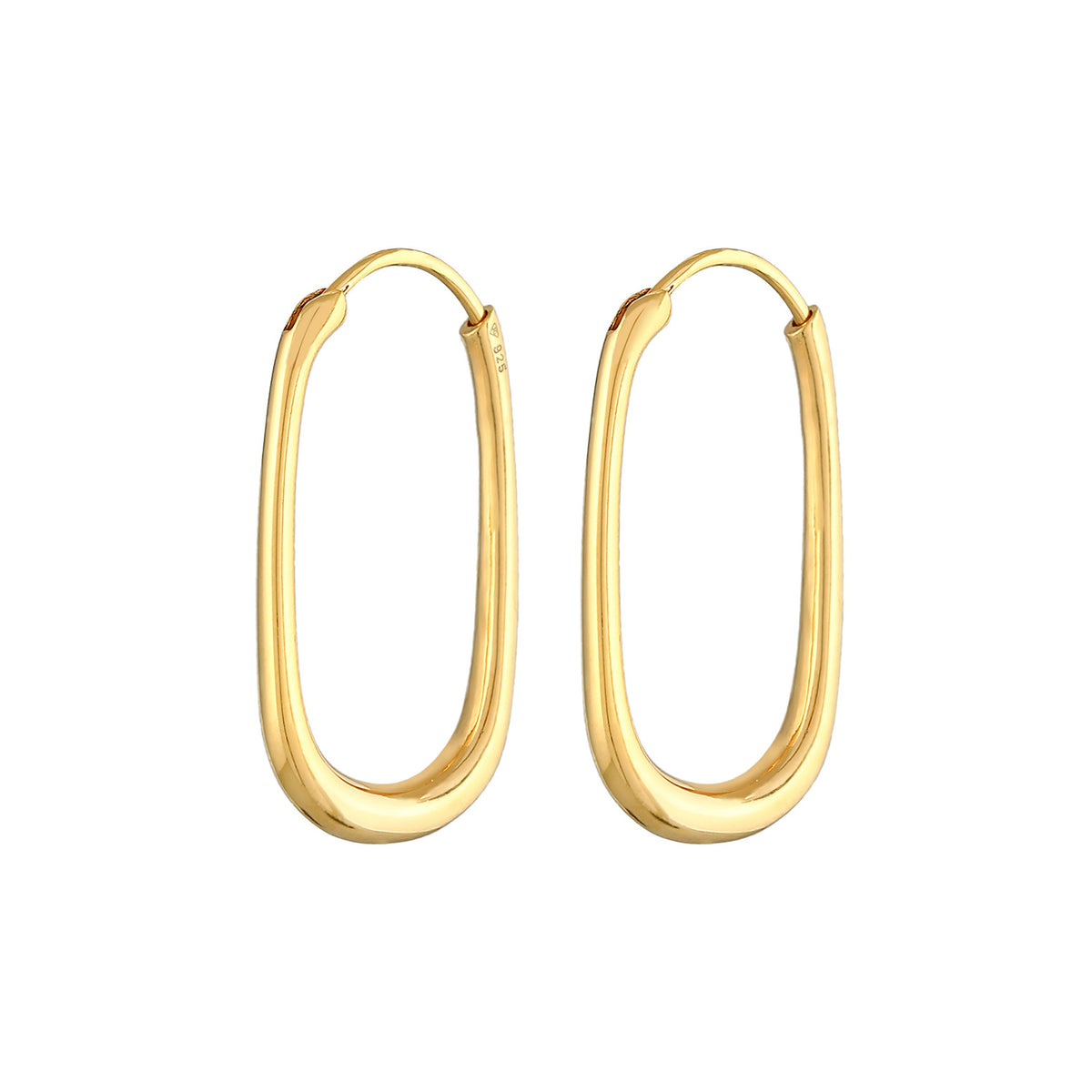 Gold - Elli PREMIUM | Creole | 925 Sterling Silber vergoldet