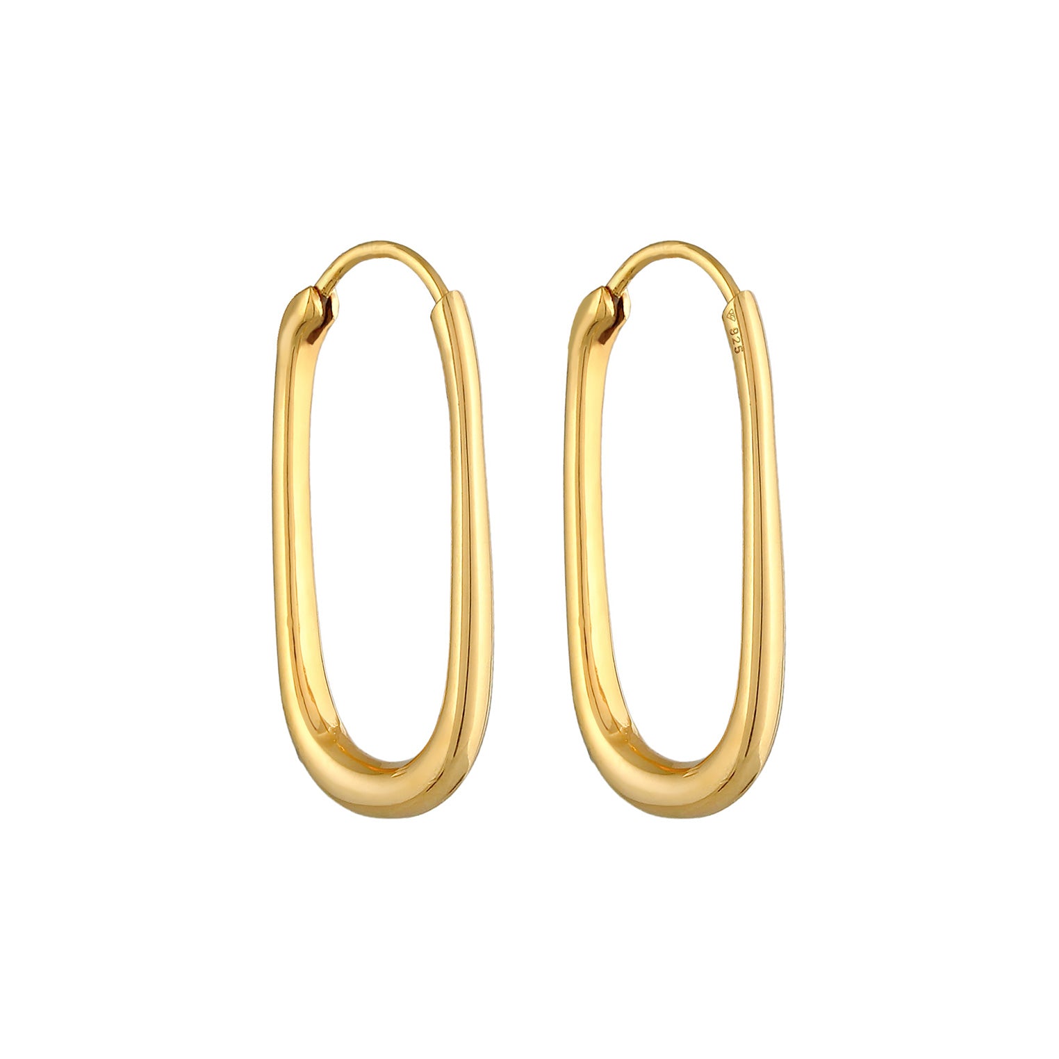 Gold - Elli PREMIUM | Creole | 925 Sterling Silber vergoldet